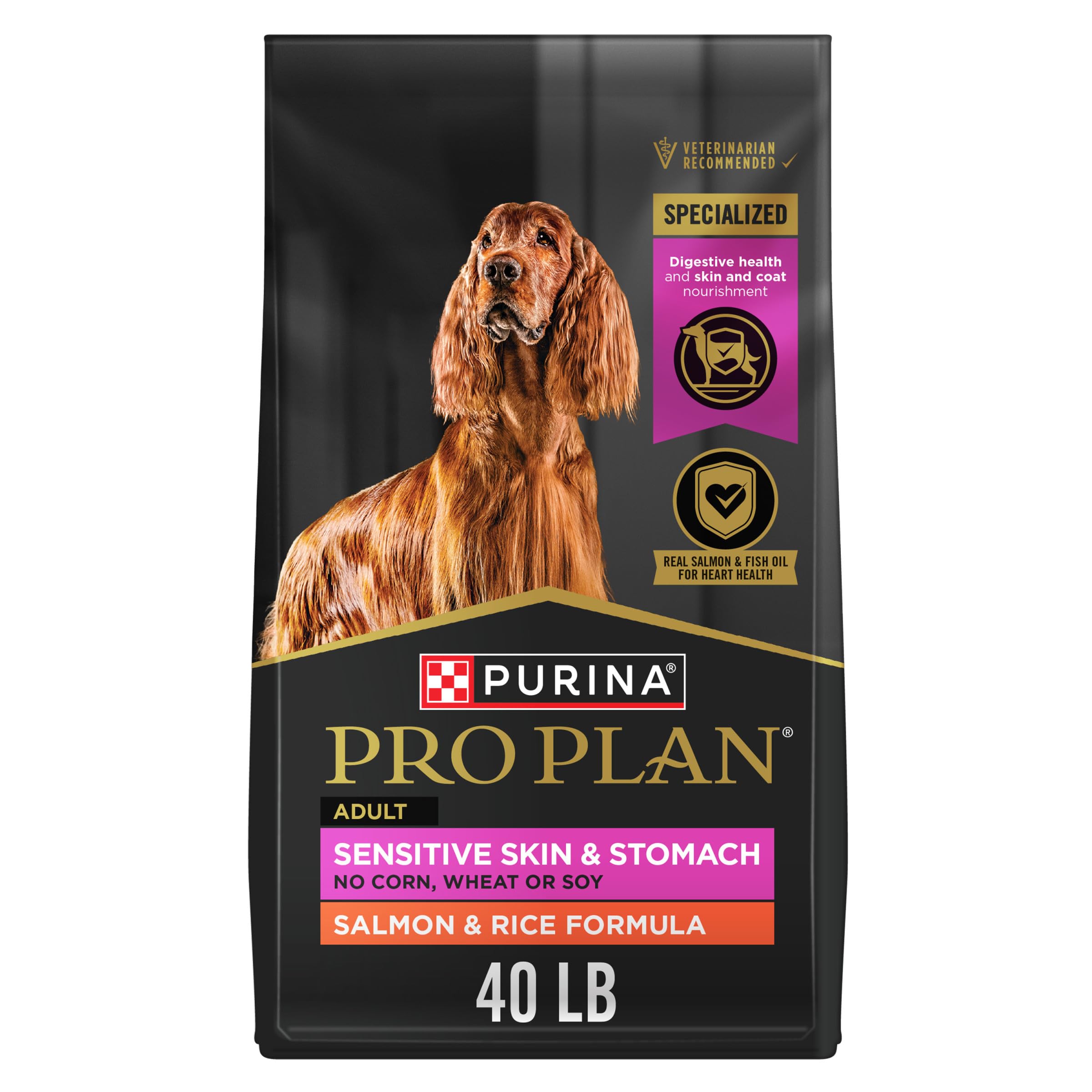 Purina Pro Plan Sensitive Skin and Stomach Dog Food Dry, Adult - Product Imagery