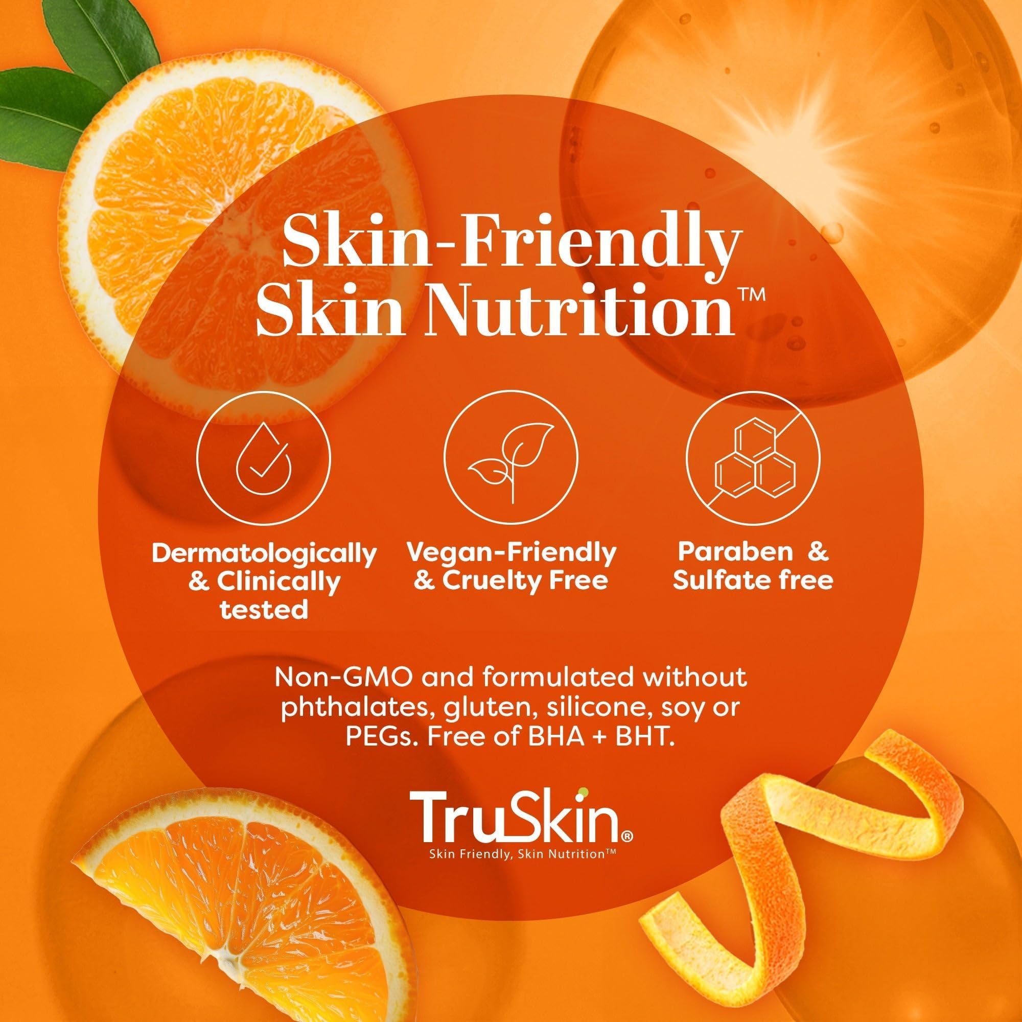 TruSkin Brightening Vitamin C Serum Hyaluronic Acid 1oz