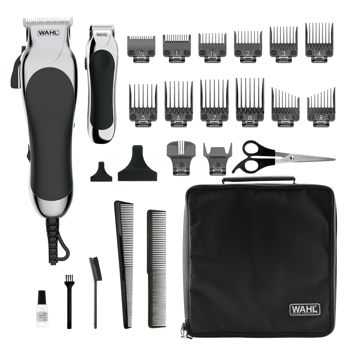Wahl Clipper USA Deluxe Corded Chrome Pro Complete Hair - Wahl Official Imagery - 2