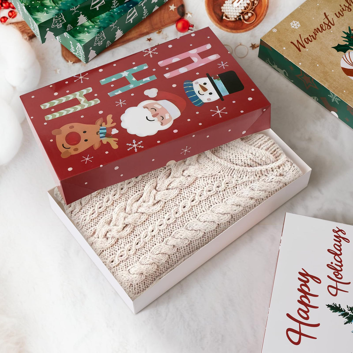 YANGTE 24 Pack Large Christmas Boxes with Lids for Presents - YANGTE Official Imagery - 4