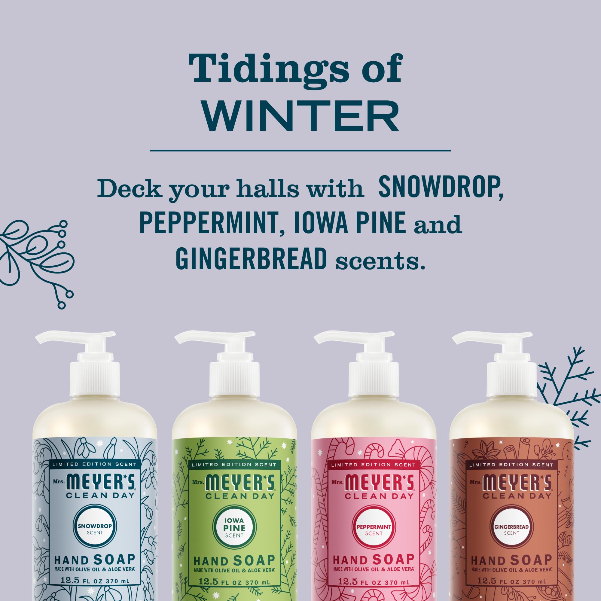 MRS. MEYER'S CLEAN DAY Holiday Liquid Hand Soap Set
