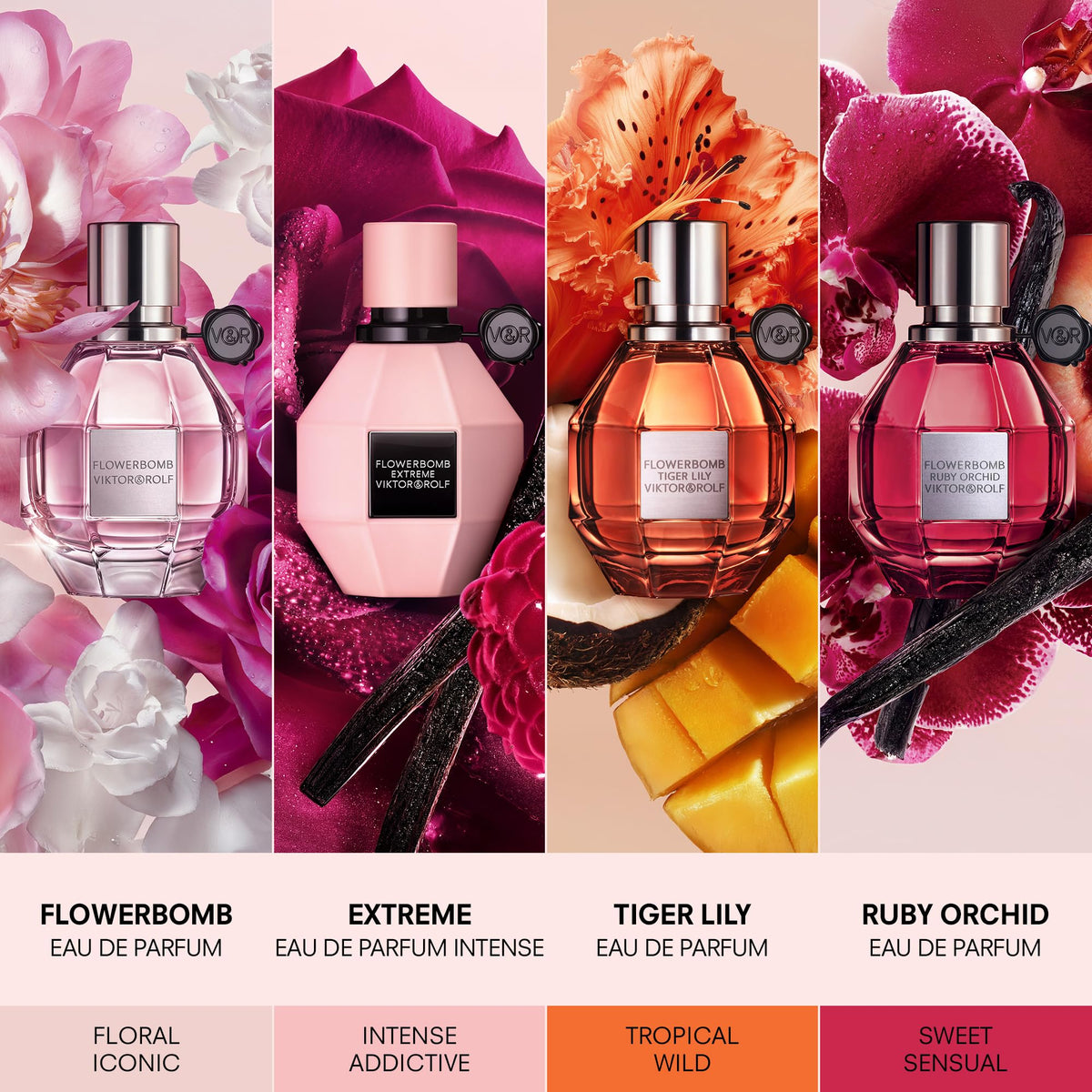 Viktor&Rolf Flowerbomb Extreme Eau de Parfum - Intense Floral Perfume – back view and specifications