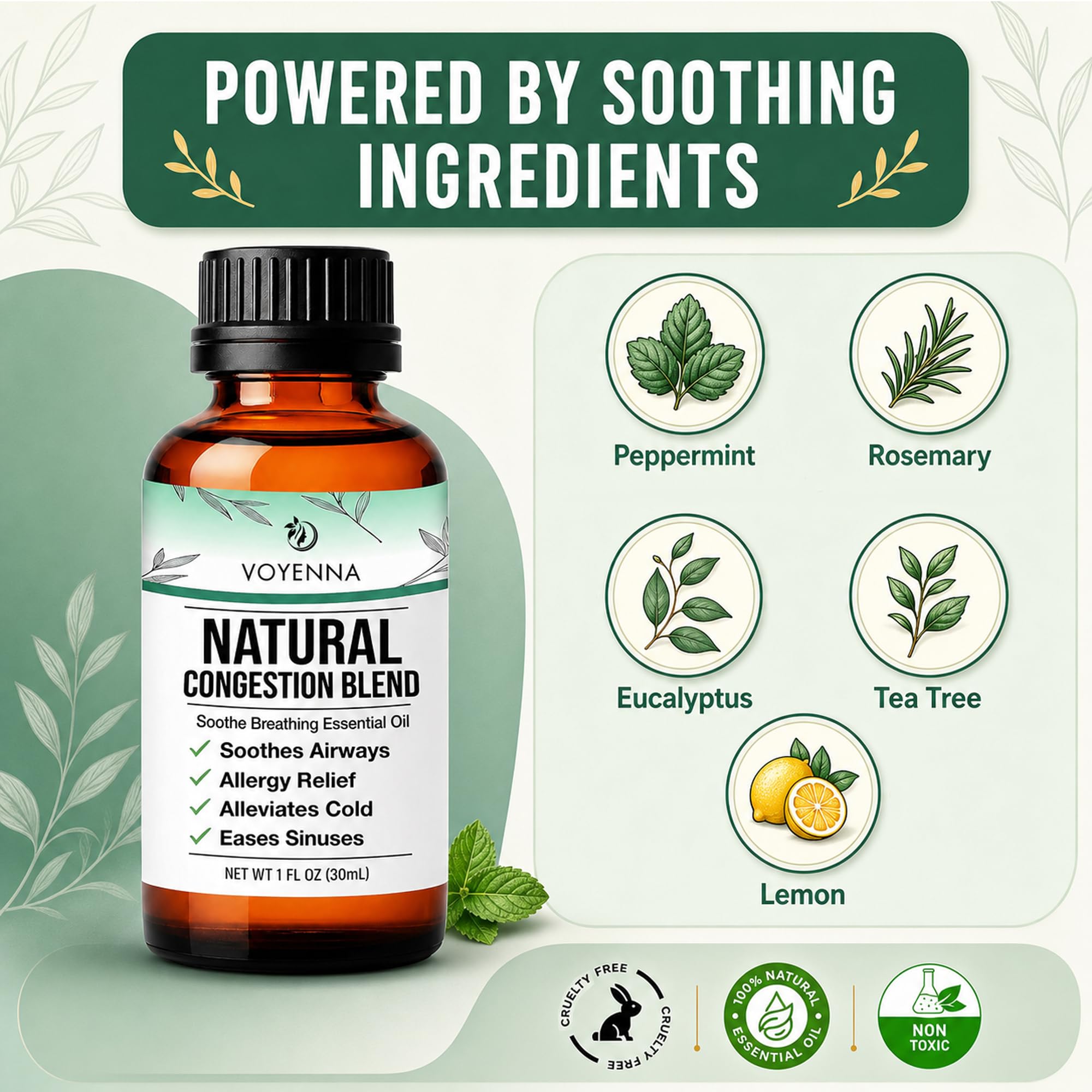 Breathe Essential Oil Blend – Eucalyptus & Peppermint
