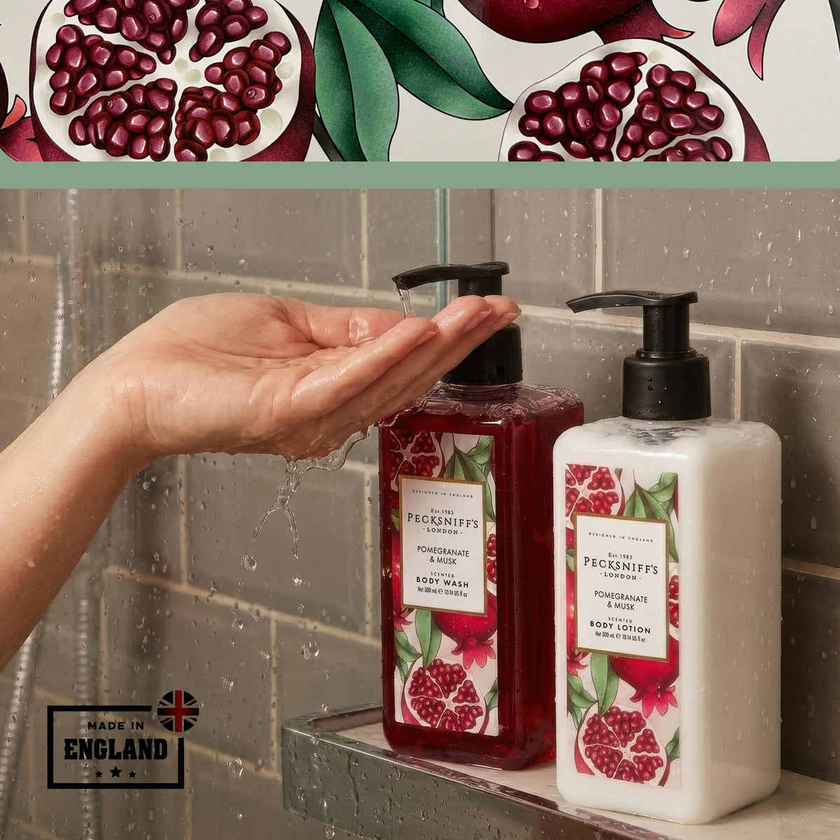 Pecksniff s Body Care Duo Tin Box Enchanted Pomegranate Musk - Pecksniff's Official Imagery - 7