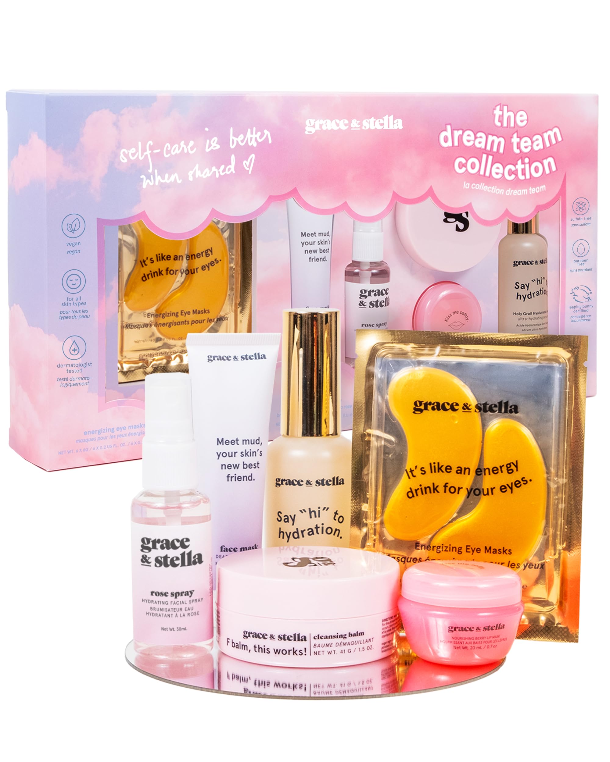 grace & stella Award Winning Skin Care Set - Gift Set for Women - Product Imagery