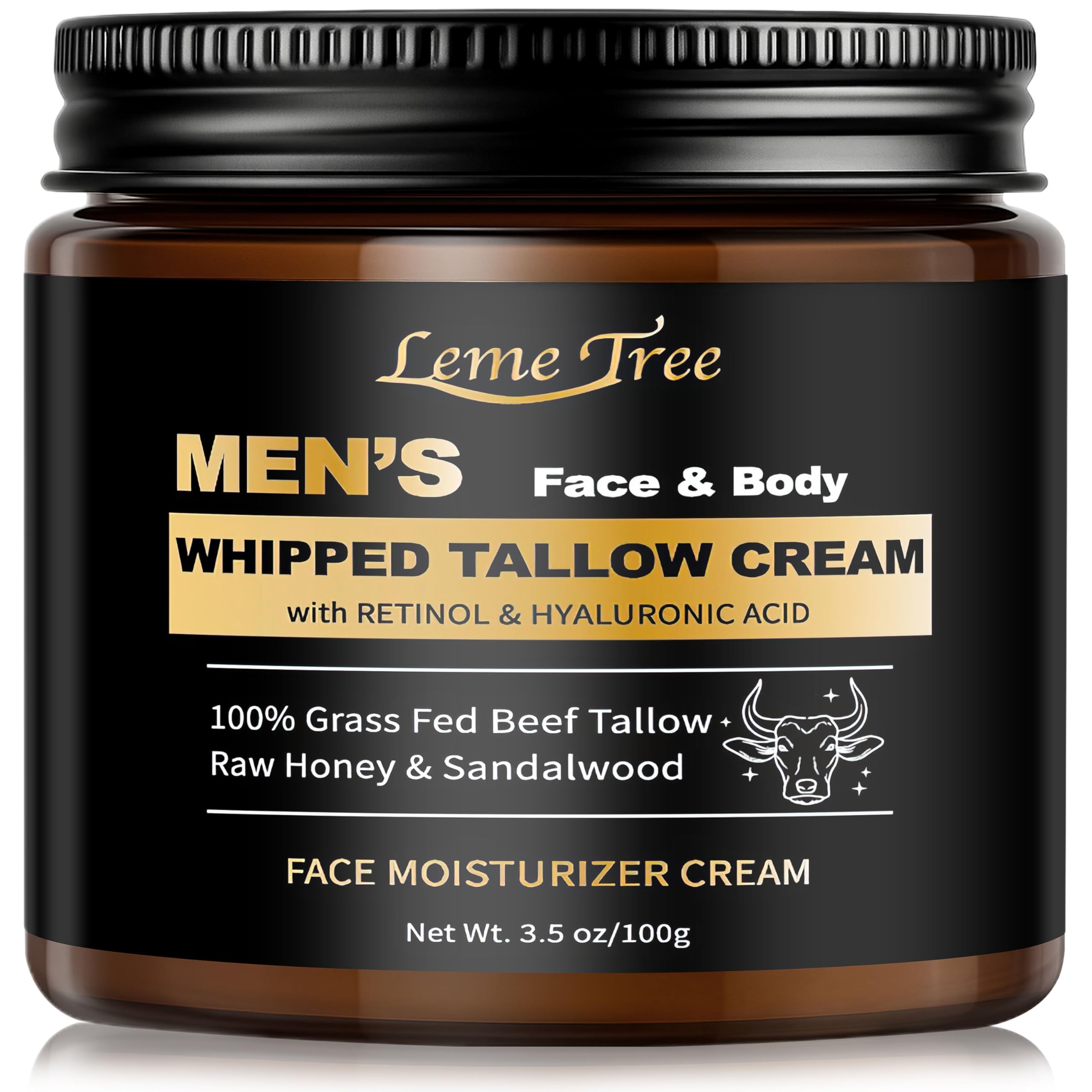 Men's Beef Tallow Face Cream – Retinol & Sandalwood
