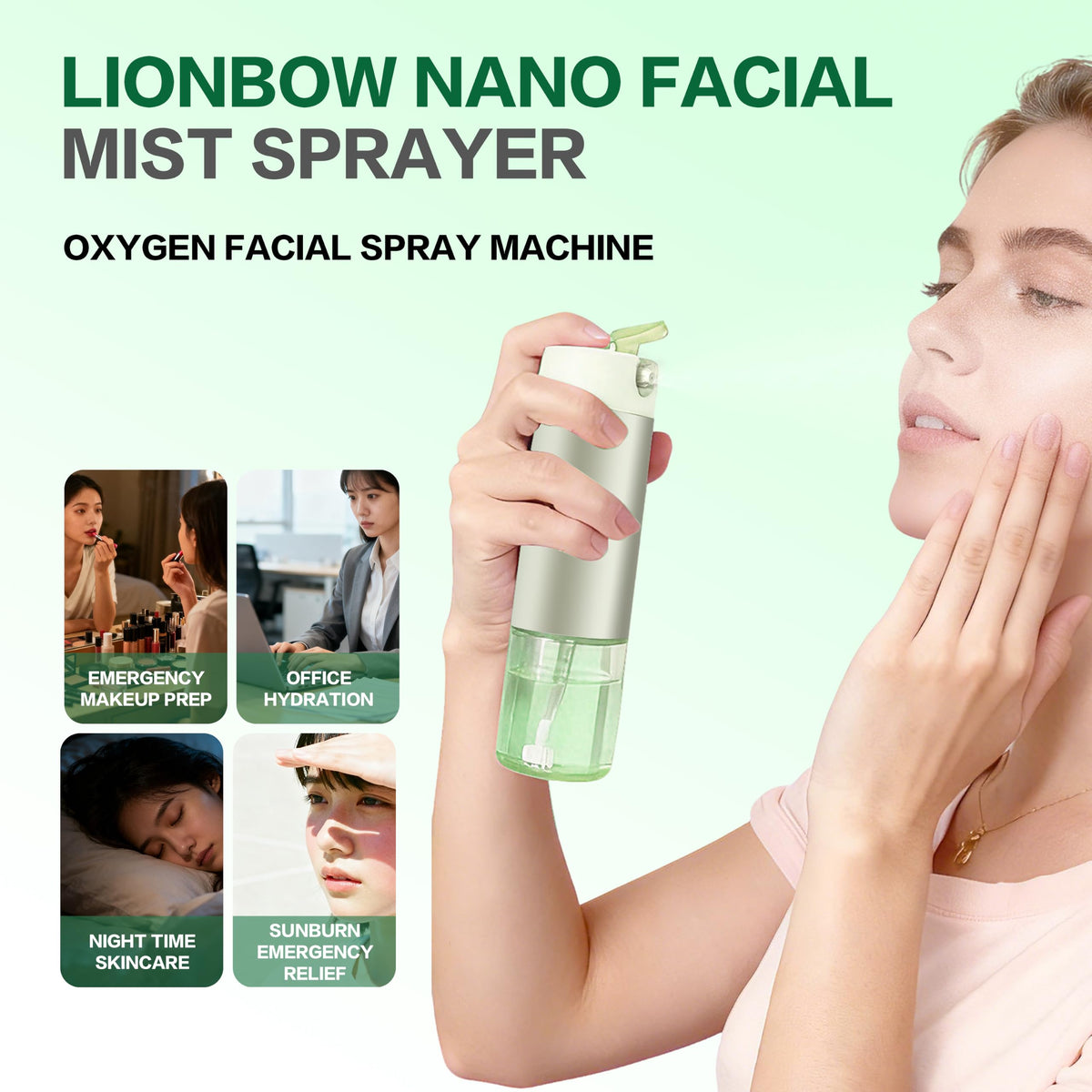 Lionbow Nano Facial Mist Sprayer Rechargeable Portable High - LIONBOW Official Imagery - 3