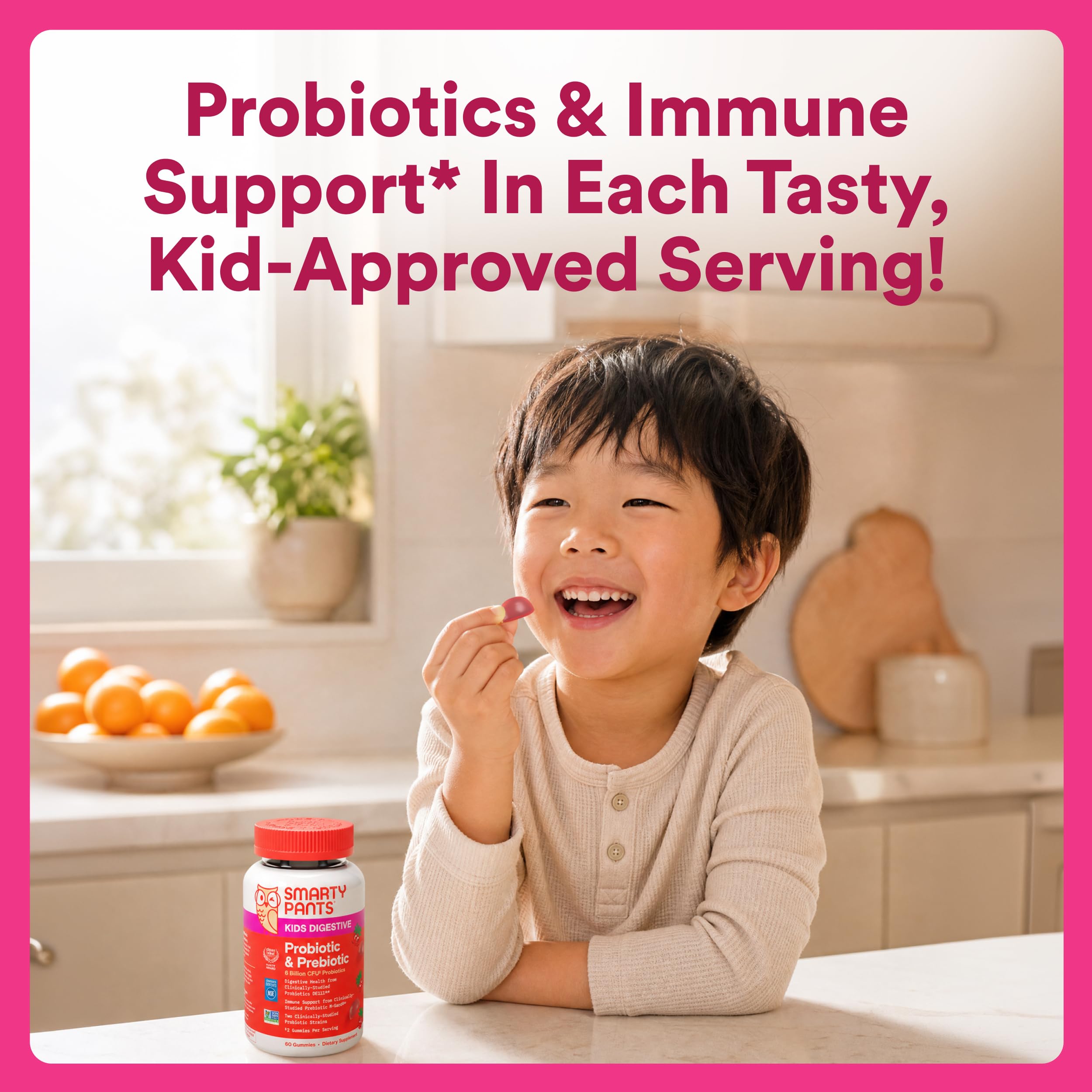 SmartyPants Kids Probiotic & Prebiotic Gummies 60 Ct