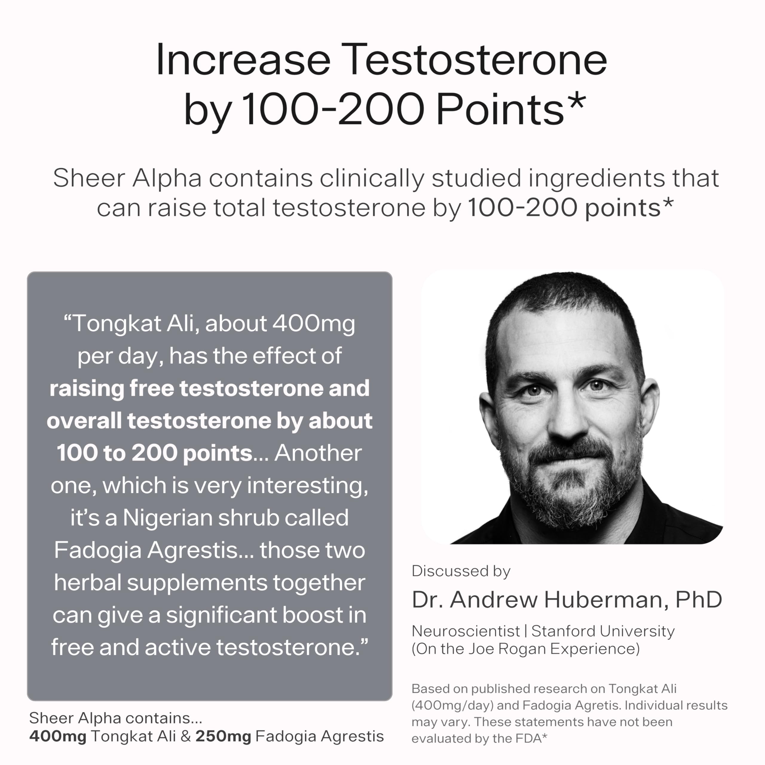 Testosterone Booster for Men with Clinically Dosed Shilajit & Tongkat Ali