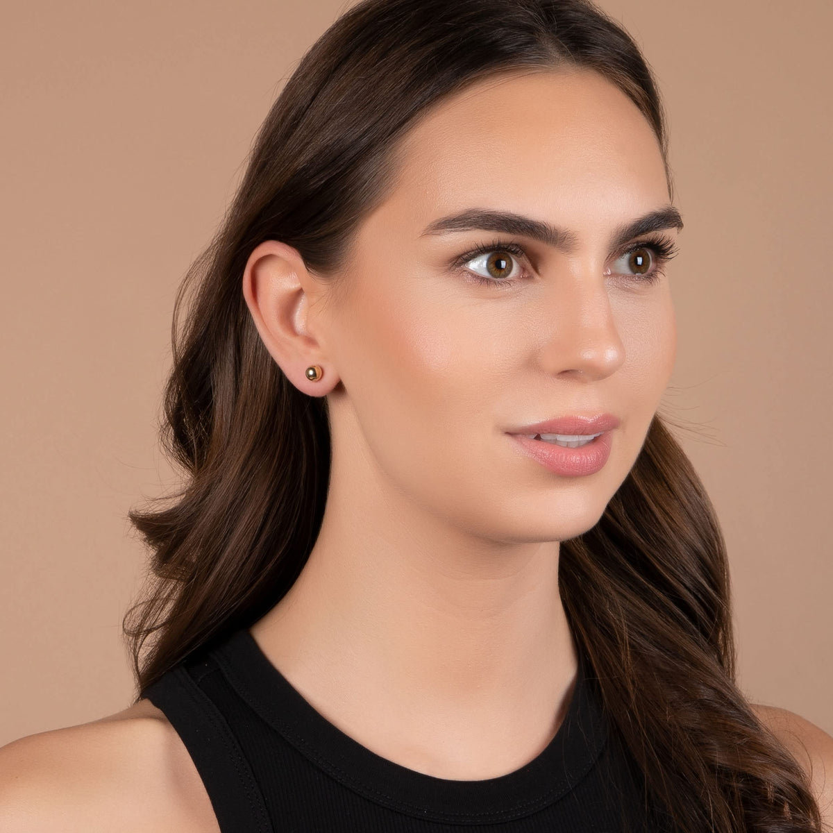 Pori Jewelers Premium 14K Gold Ball Stud Earrings - Available in Yellow, Rose & White Gold- Multiple Options Available –