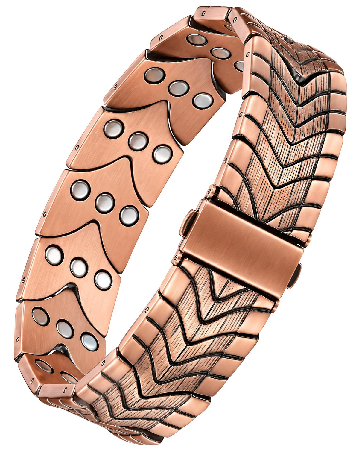 Feraco Pure Copper Bracelet for Men, 3X Strength Magnetic Jewelry Gift – product photo (Magnetic Field Therapy)