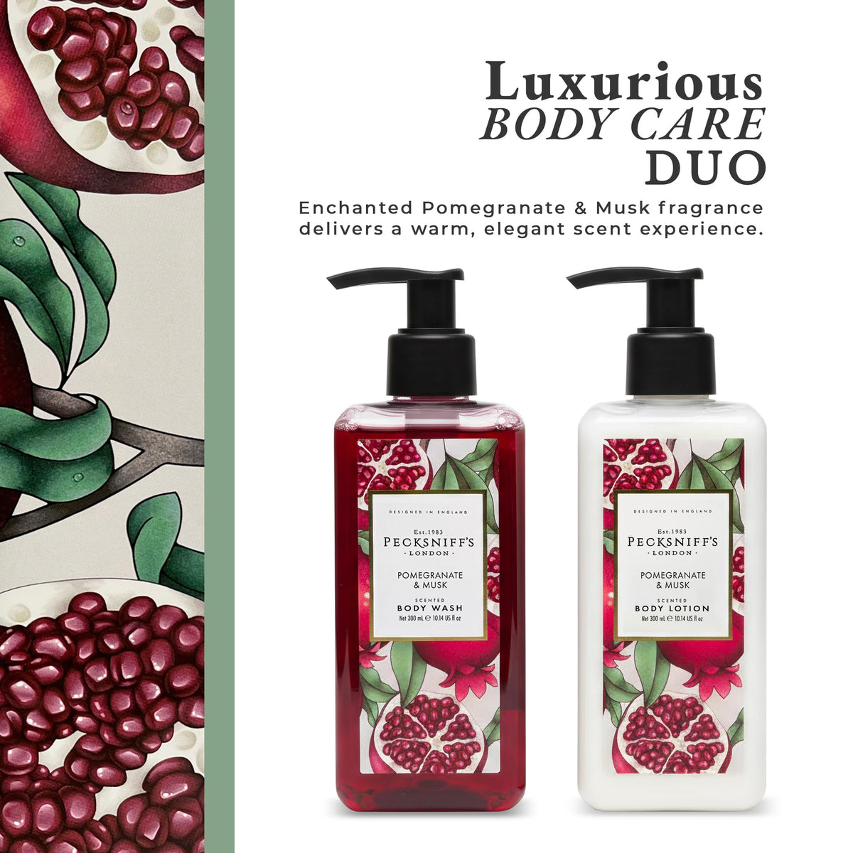 Pecksniff s Body Care Duo Tin Box Enchanted Pomegranate Musk - Pecksniff's Official Imagery - 5