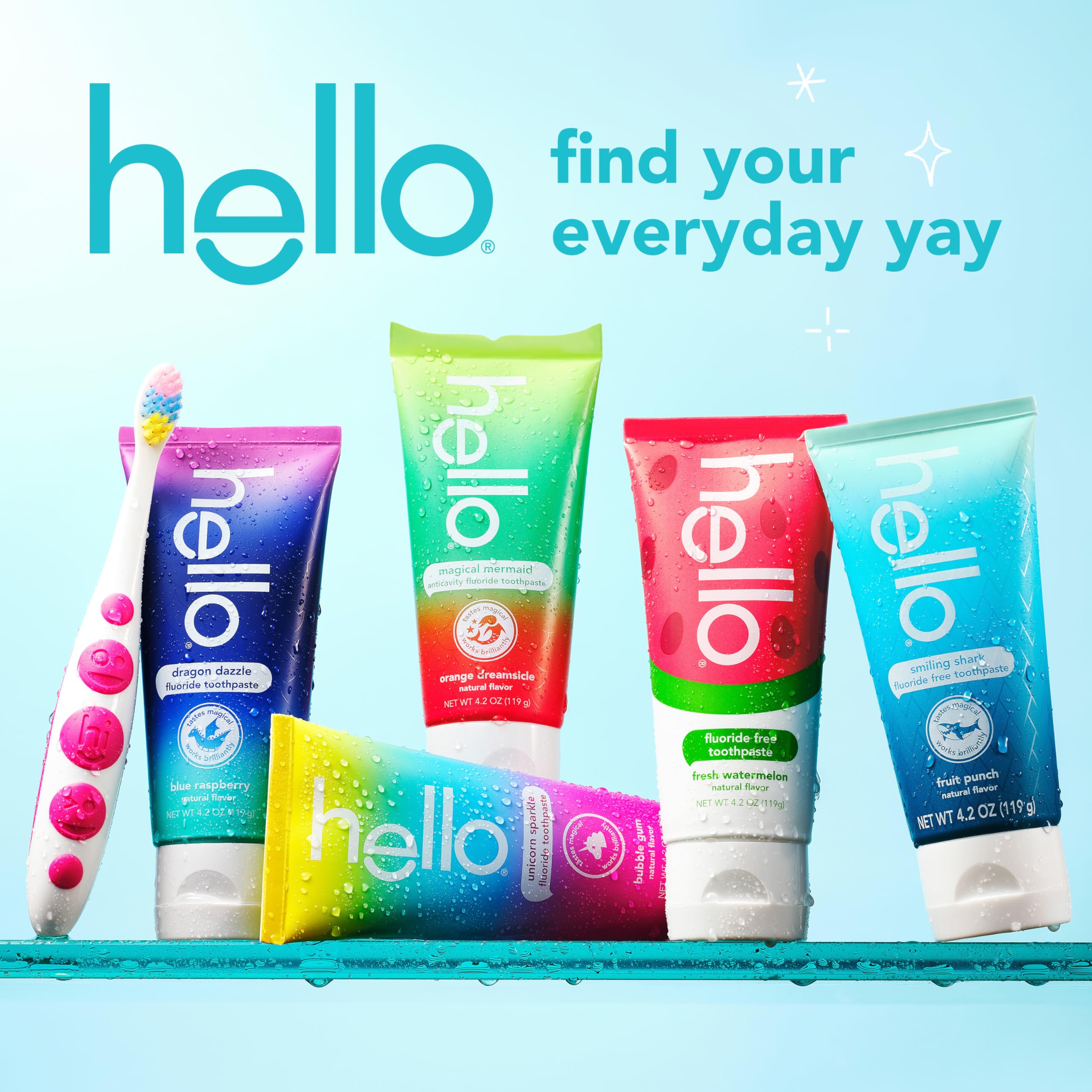hello Kids Fluoride Free Toothpaste Watermelon 3-Pack