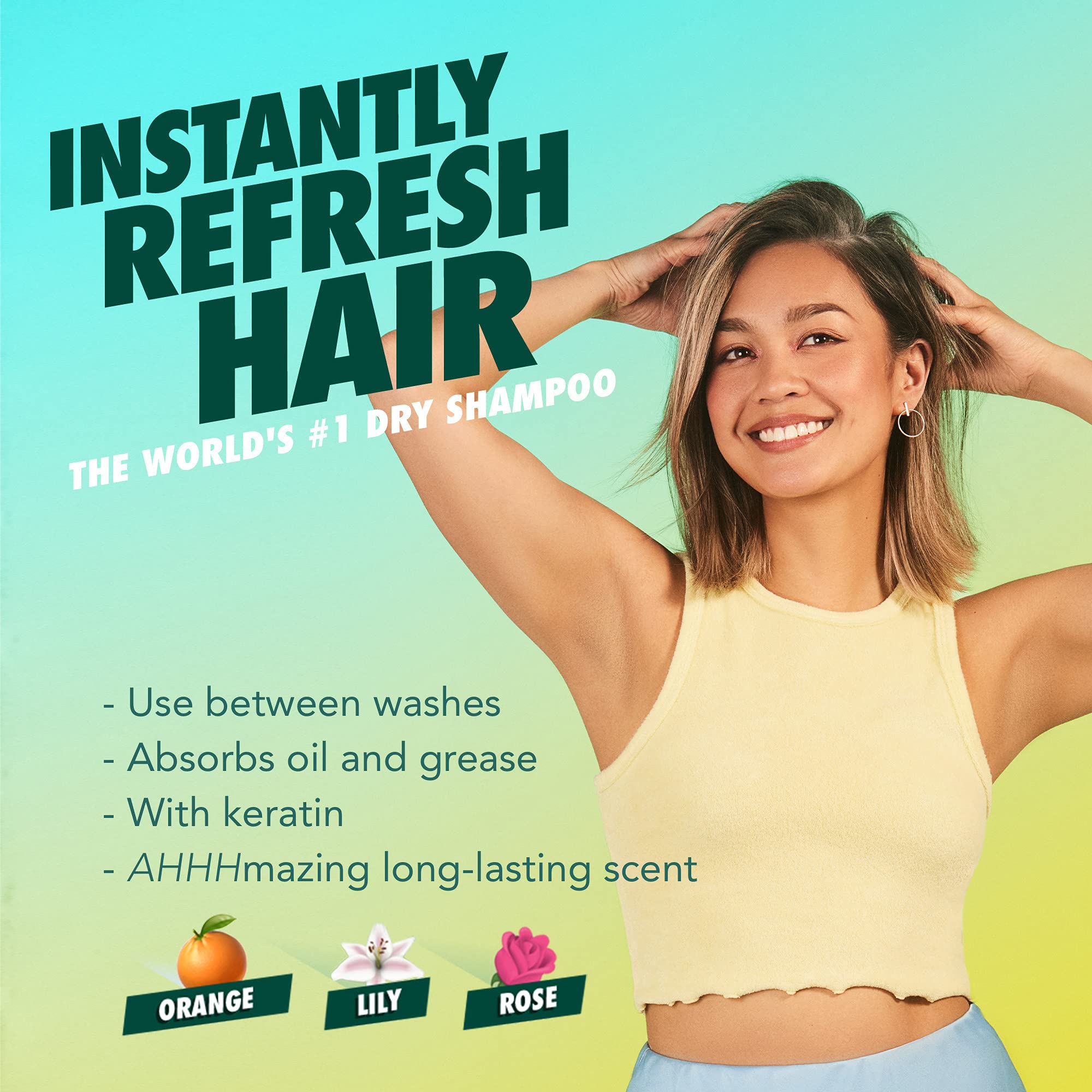 Batiste Dry Shampoo in Original Classic Clean scent, 5.71 oz bottle, with a spray nozzle for quick refreshing of hair.