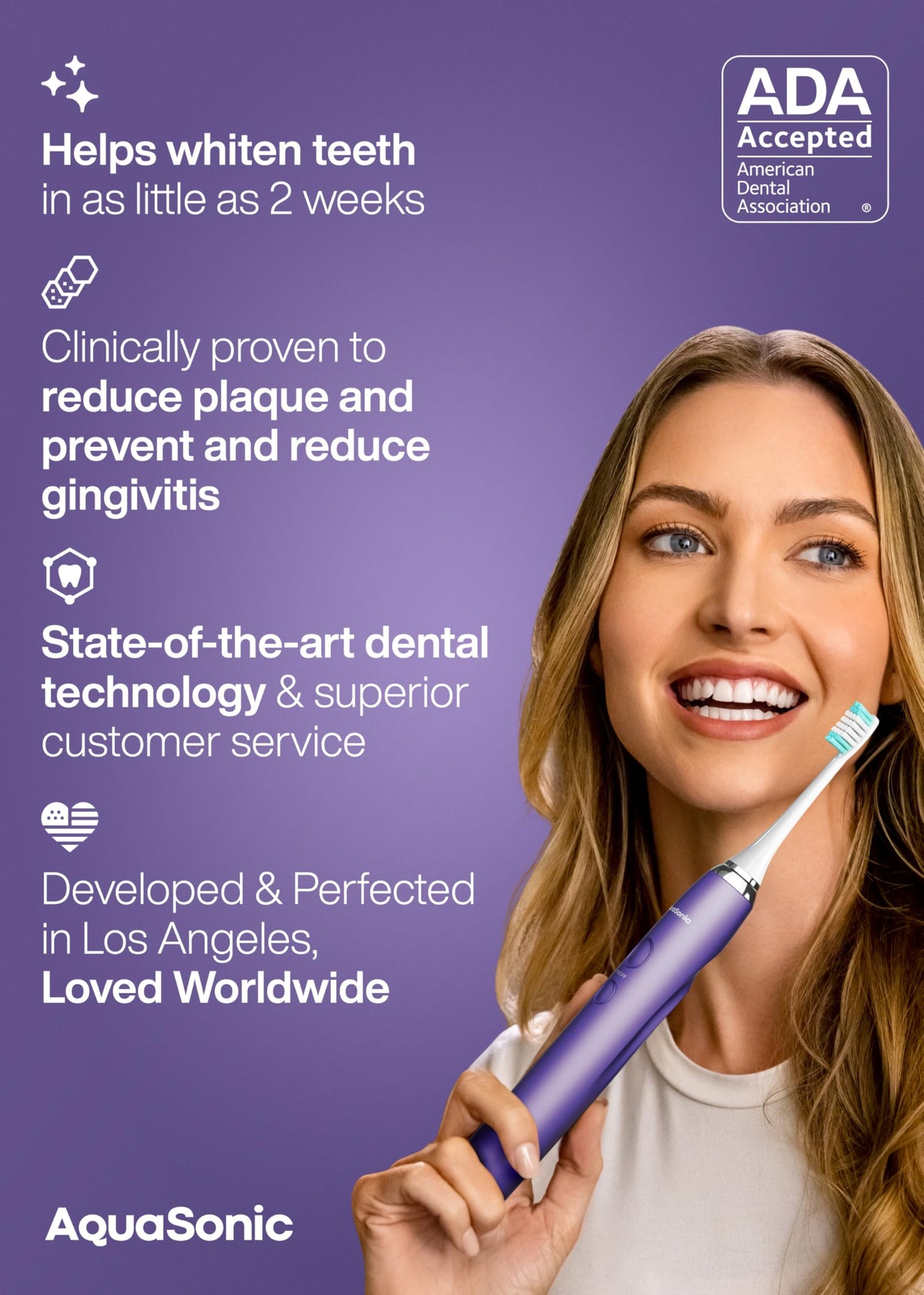 Aquasonic Vibe Series Ultra Whitening Toothbrush ADA - Aquasonic Official Imagery - 7