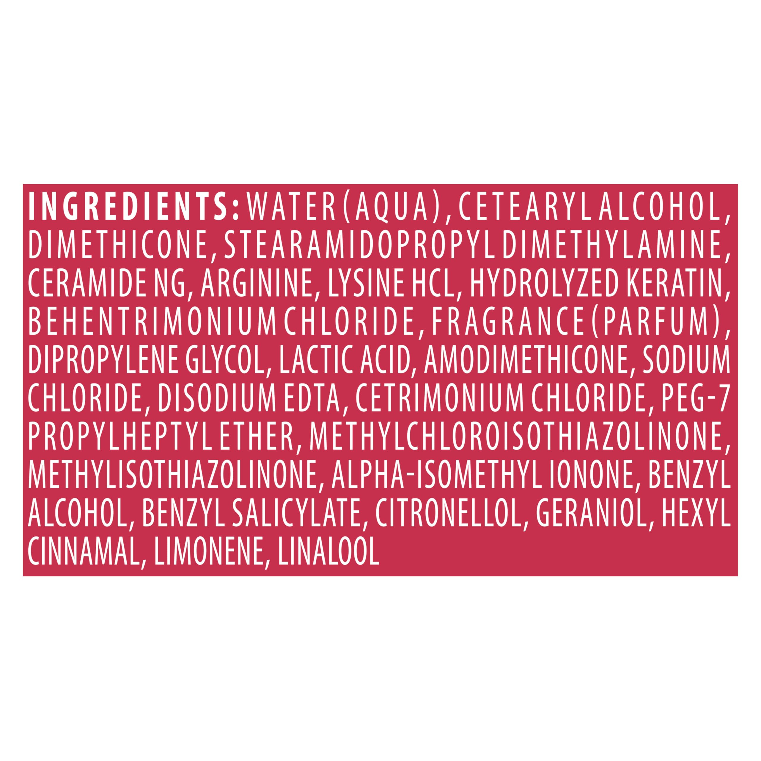 TRESemmé Keratin Smooth Conditioner 28 oz bottle, displayed in a four-pack, with smooth, shiny hair illustration on the label.