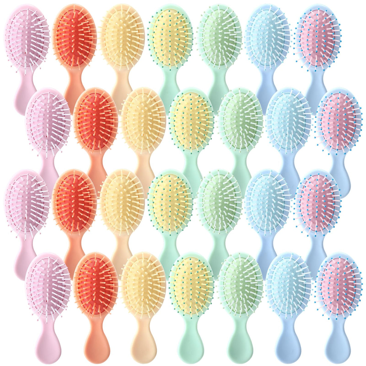 Zopeal 56 Pcs Kids Gifts Mini Wet Hair Brush Travel Detangler, Candy Colors – product photo (Hair Brushes)
