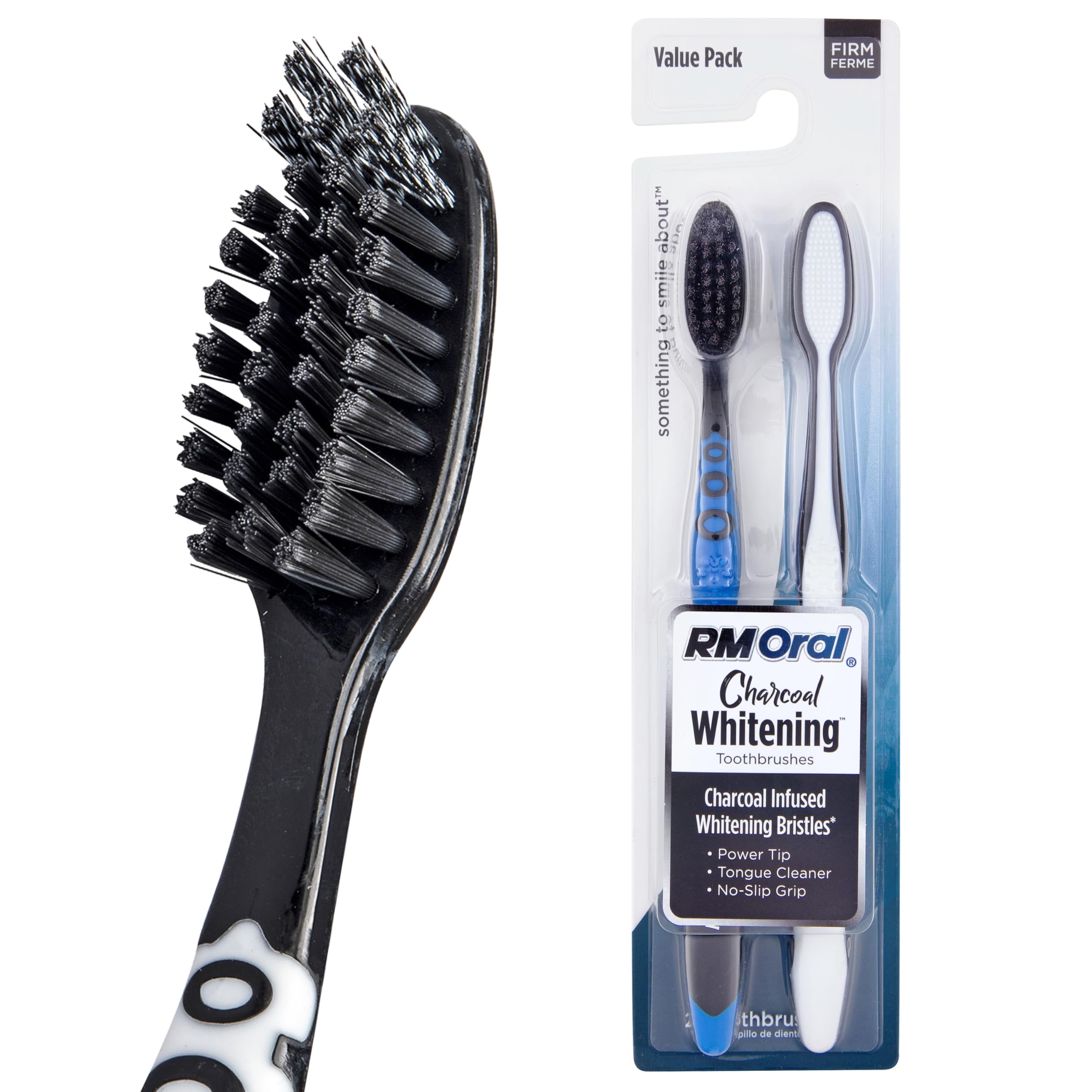 RM Oral Charcoal Whitening Soft Toothbrush - 2 Count - Product Imagery