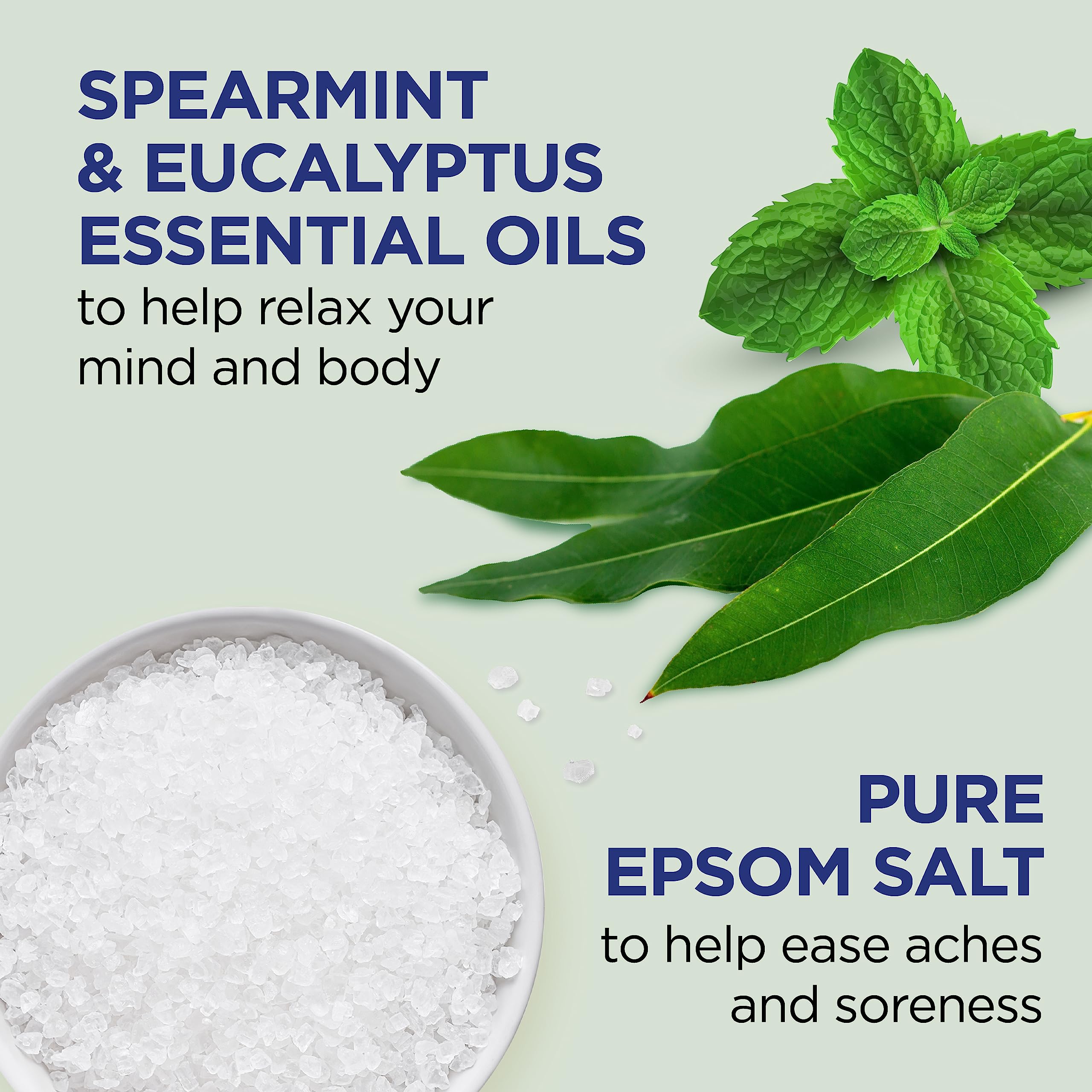 Dr Teal's Eucalyptus and Spearmint body wash in a 24 fl oz bottle, shown in a pack of two, for skin cleansing and refreshing.