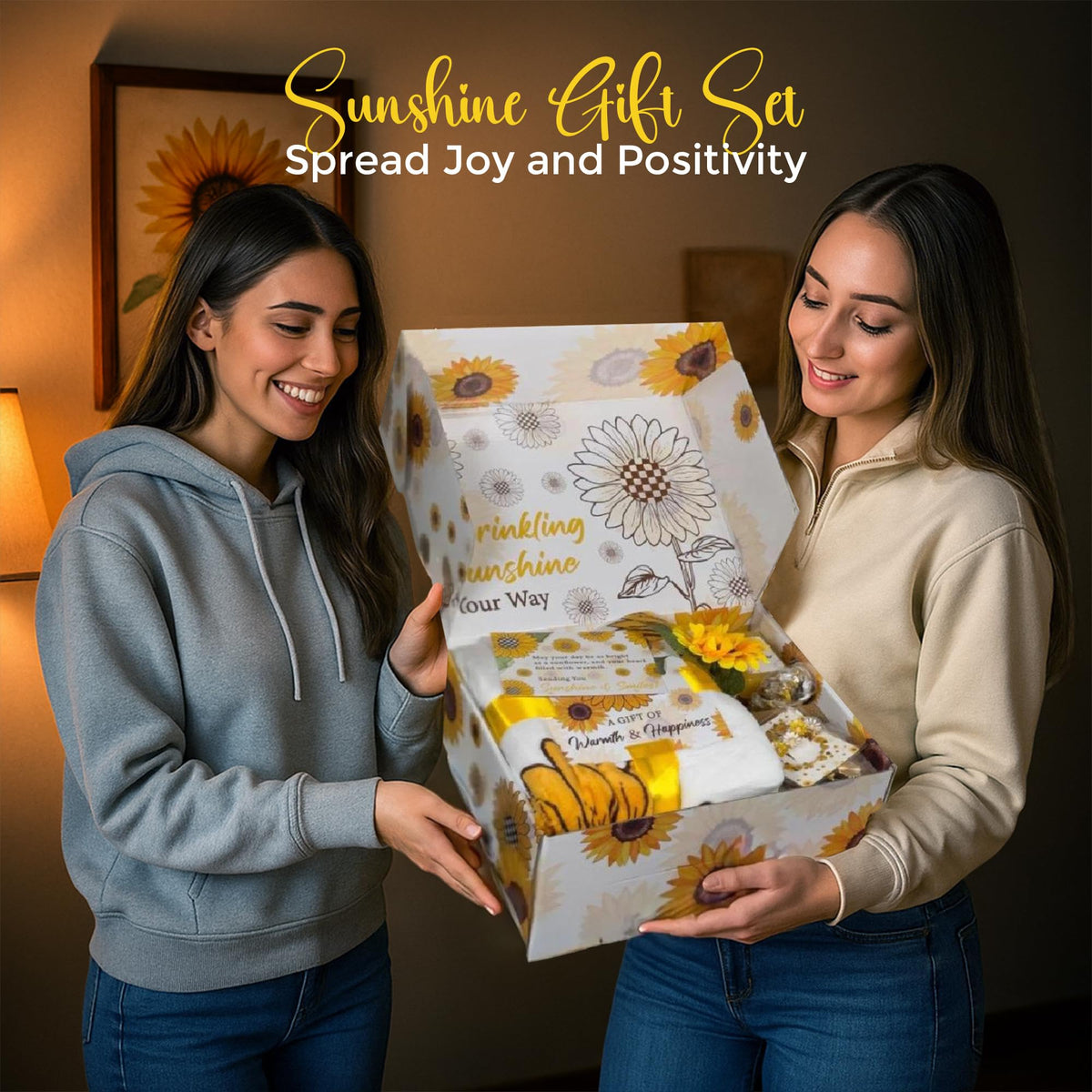 Sunflower Gifts for Women 18Pcs Unique Gift Basket Set - Andlane Official Imagery - 6
