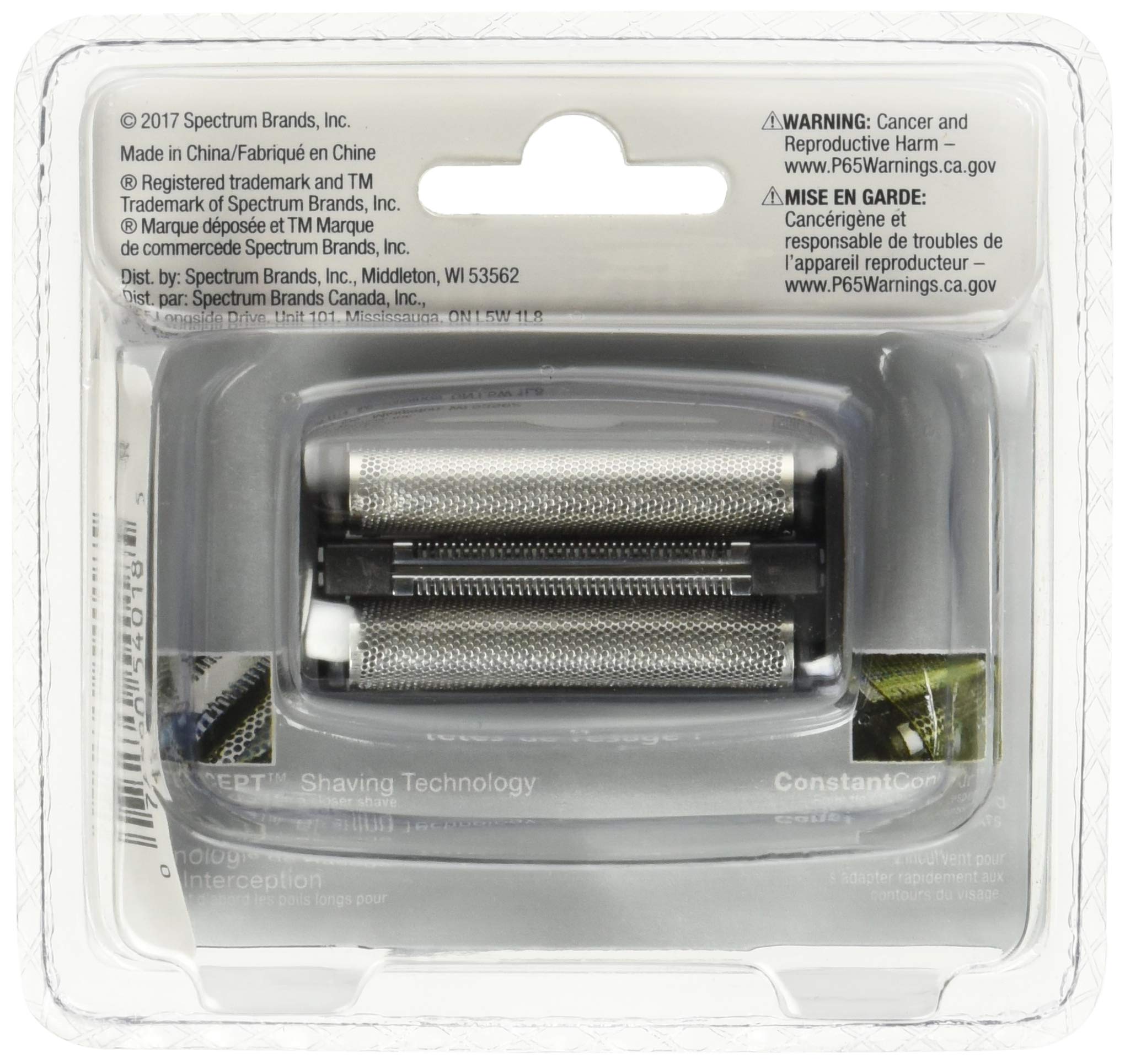 Remington SPF-PF replacement head and cutter assembly for model PF7400, PF7500, and PF7600 electric shavers, showing foil and blades.