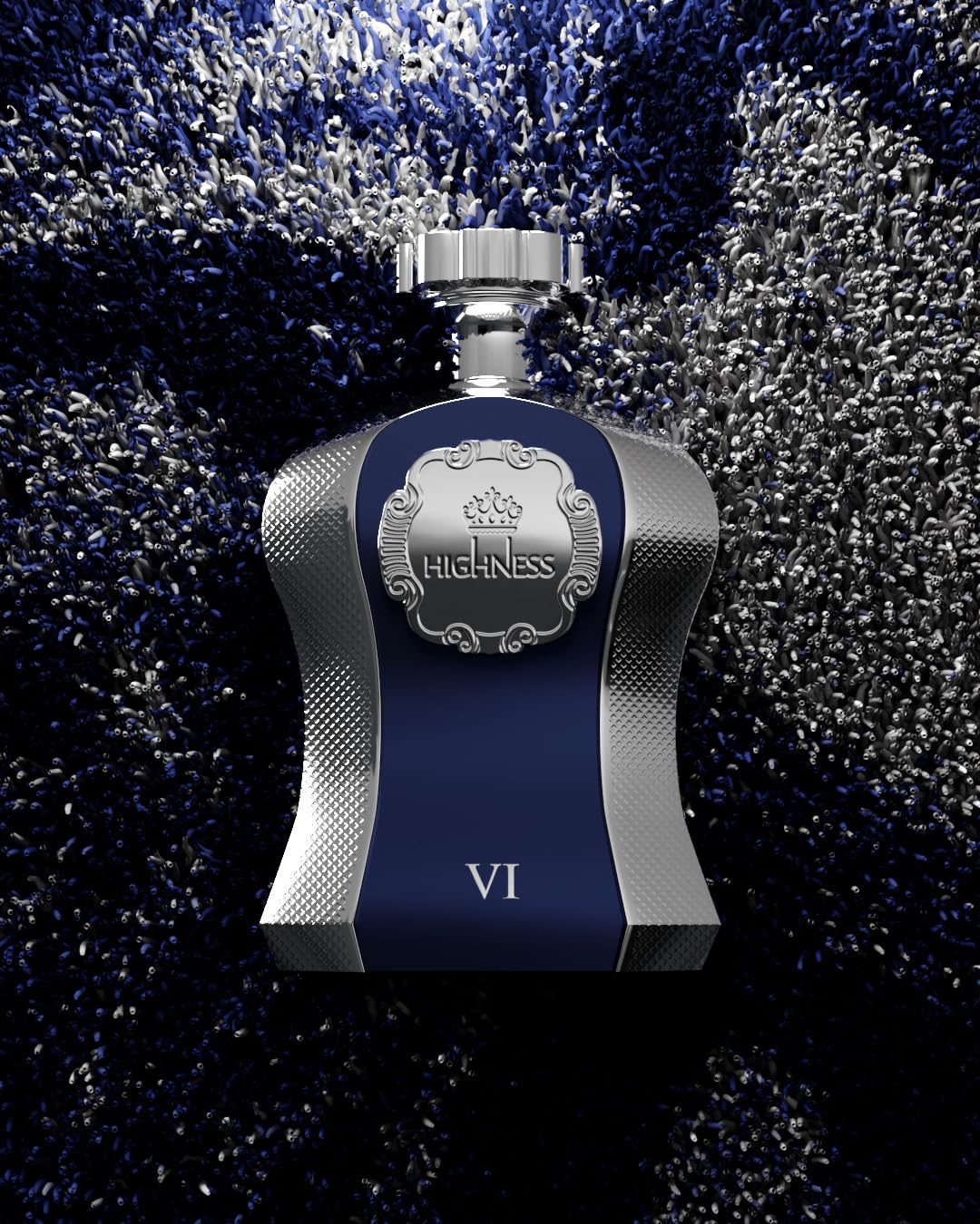 Afnan Highness Blue Luxury Unisex Eau De Parfum, 3.4 Fl. Oz – back view and specifications