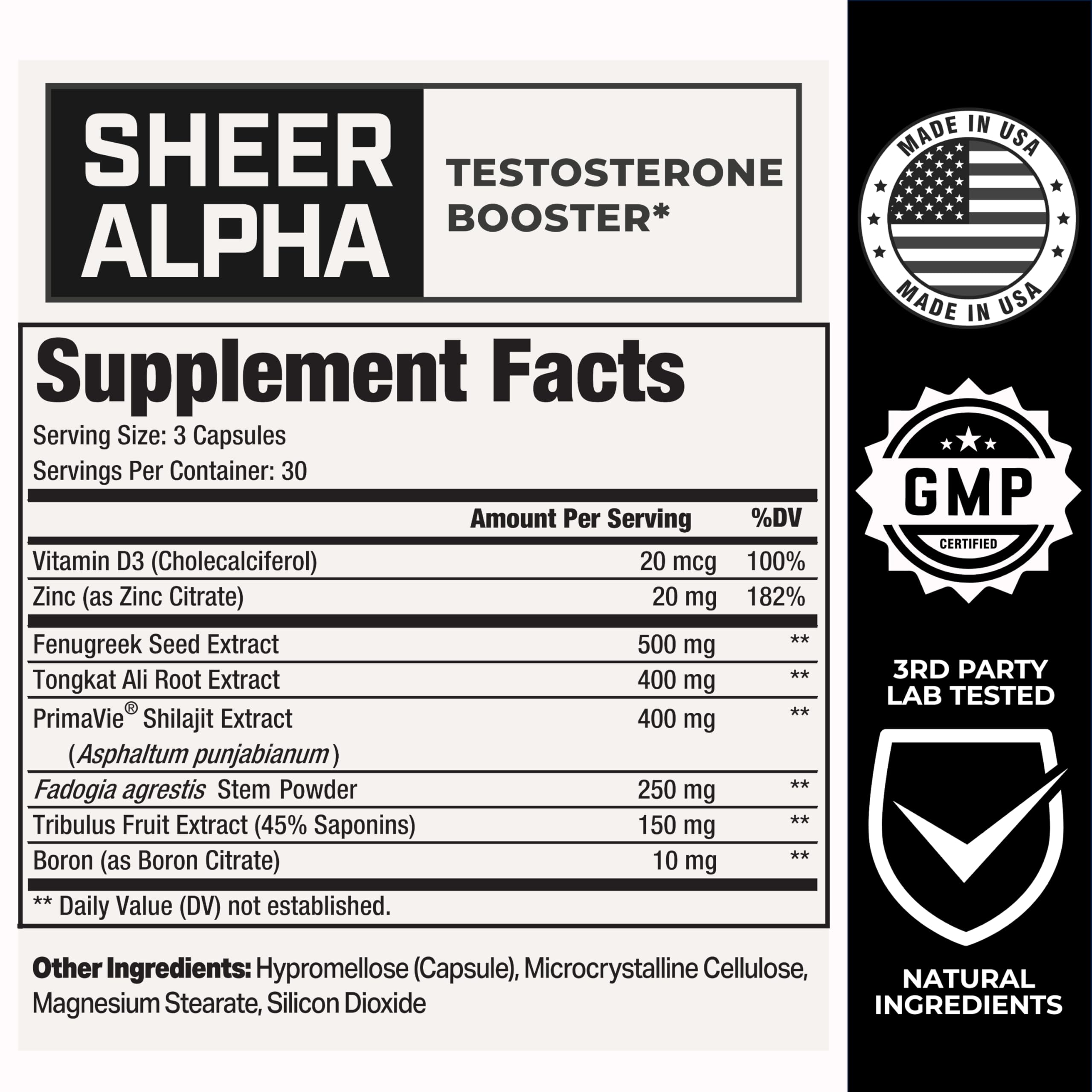 Testosterone Booster for Men with Clinically Dosed Shilajit & Tongkat Ali