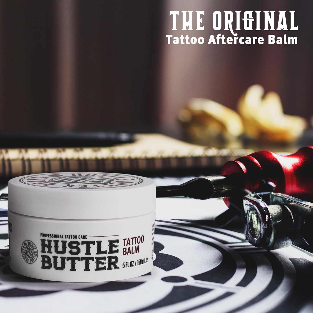 Hustle Butter Deluxe – Tattoo Butter for Before, During, and After the Tattoo Process – Soothing Lubrication – 100% Vega