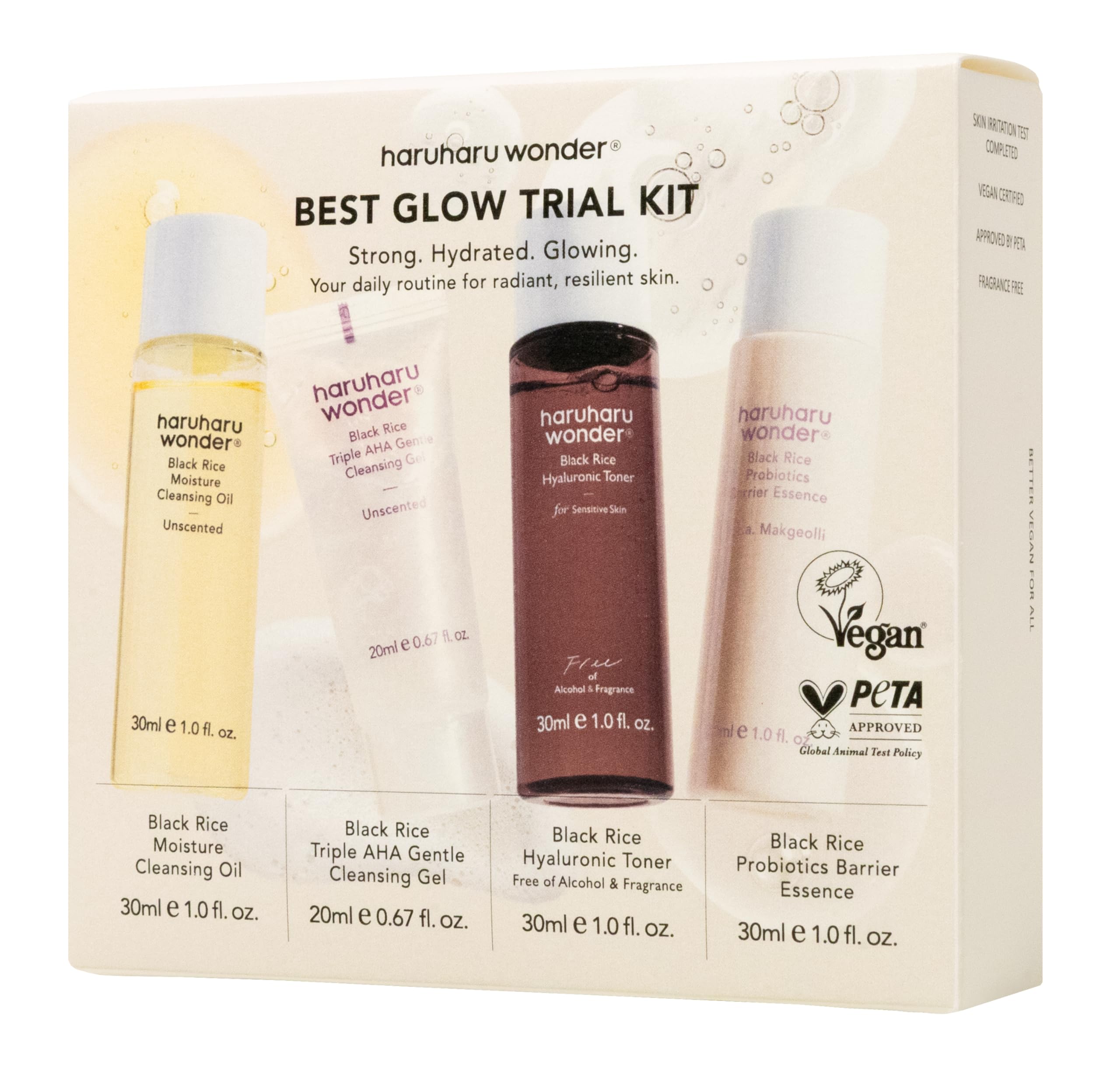 haruharu wonder Best Glow Trial Kit, Skin care Starter Set, - Product Imagery