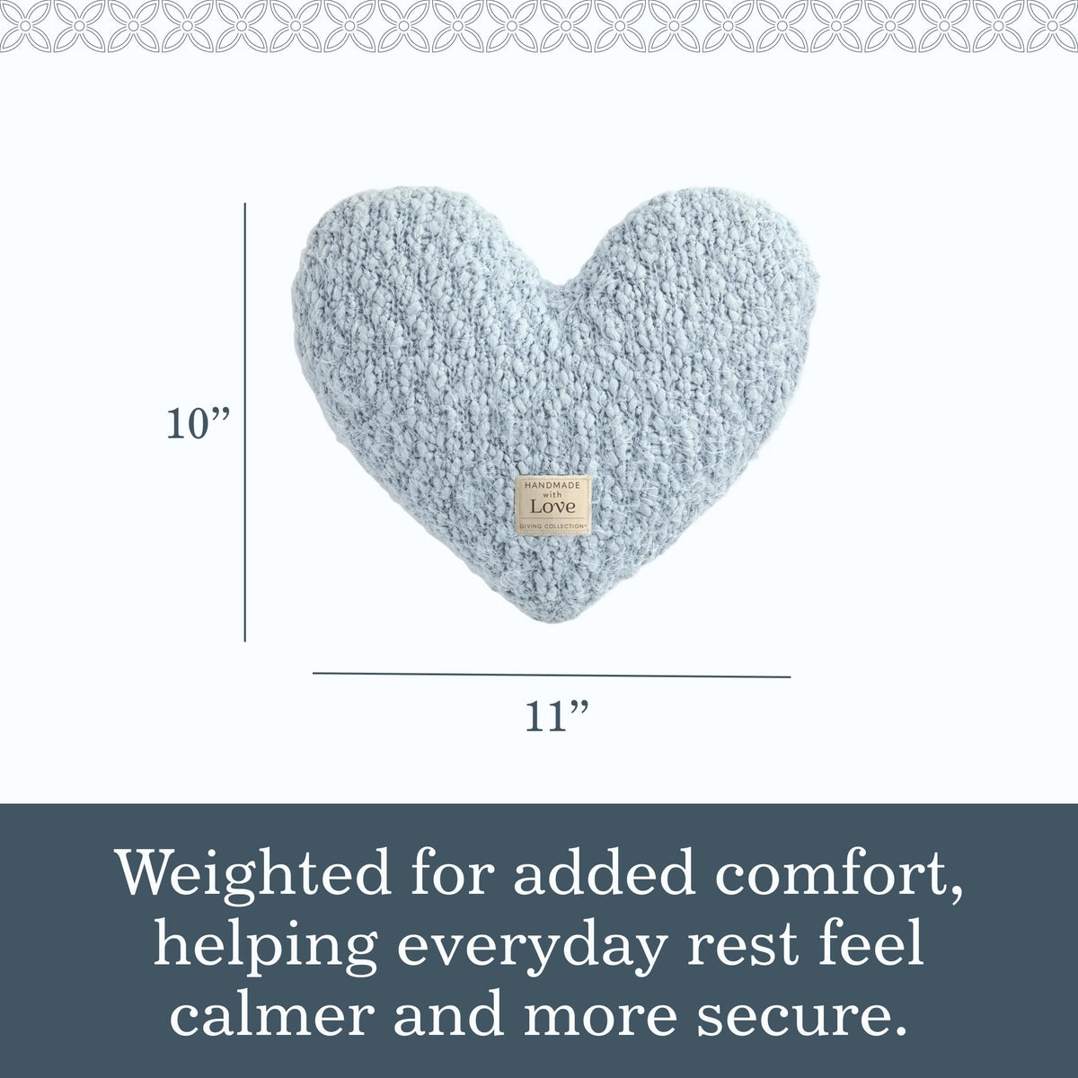 DEMDACO Giving Collection Soft Blue Weighted Giving Heart 1 - DEMDACO Official Imagery - 3