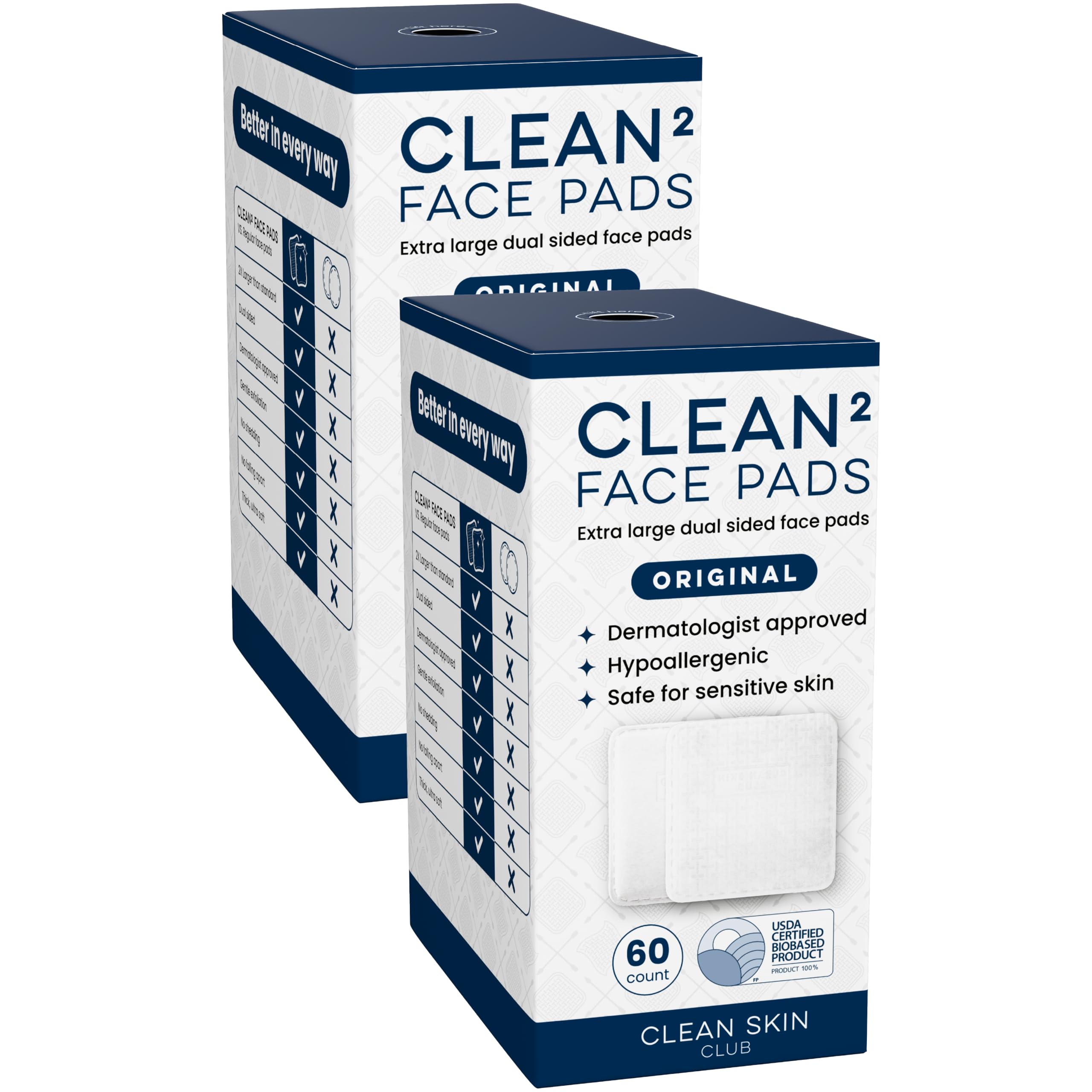 Clean Skin Club Clean² Pads 2.0 [NEW & Improved Edges] - Product Imagery