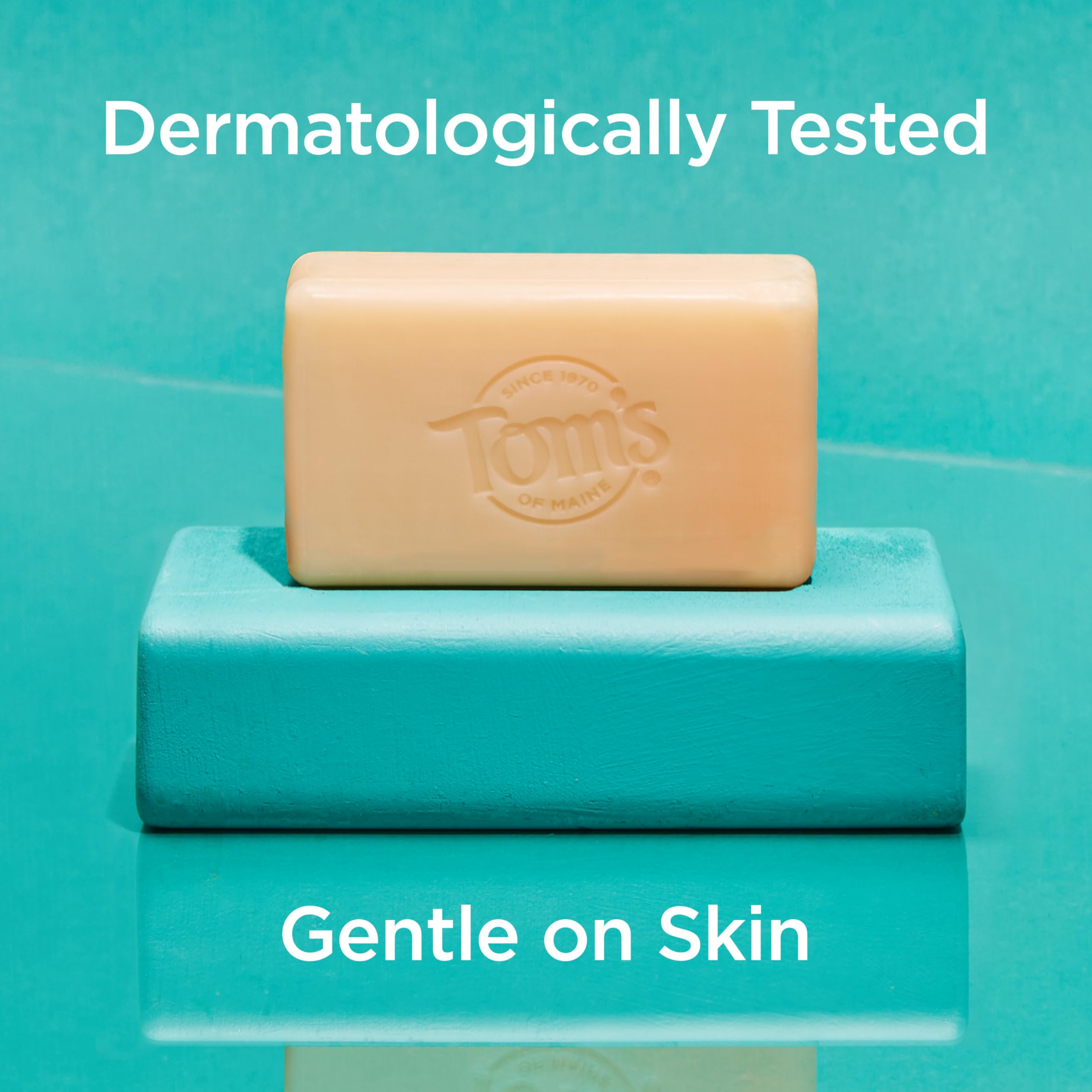 Tom's of Maine fragrance-free natural beauty bar soap in a 5 oz pack, ideal for gentle skin cleansing.