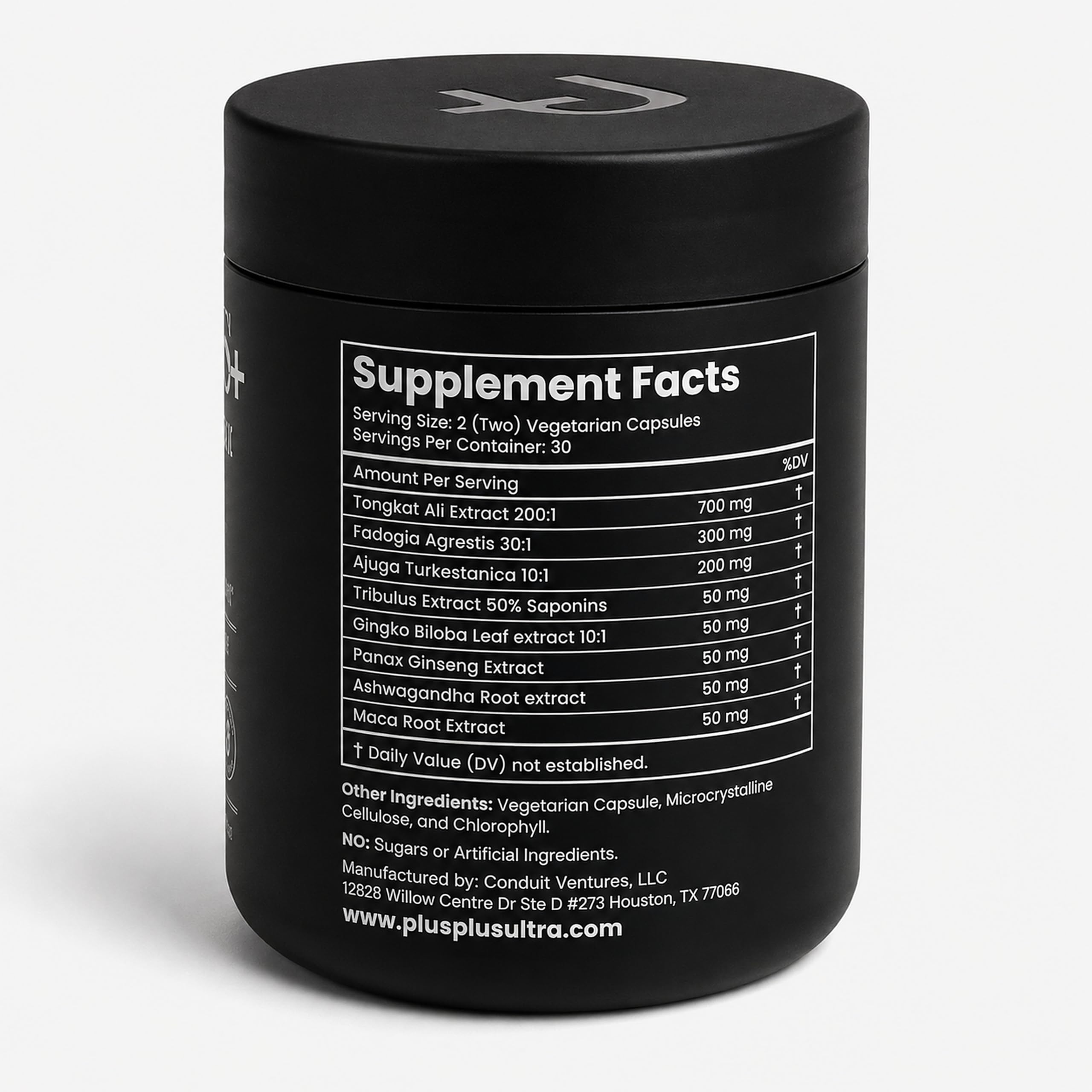 Plus+Ultra Testosterone Booster 8-in-1 1,450mg 60ct