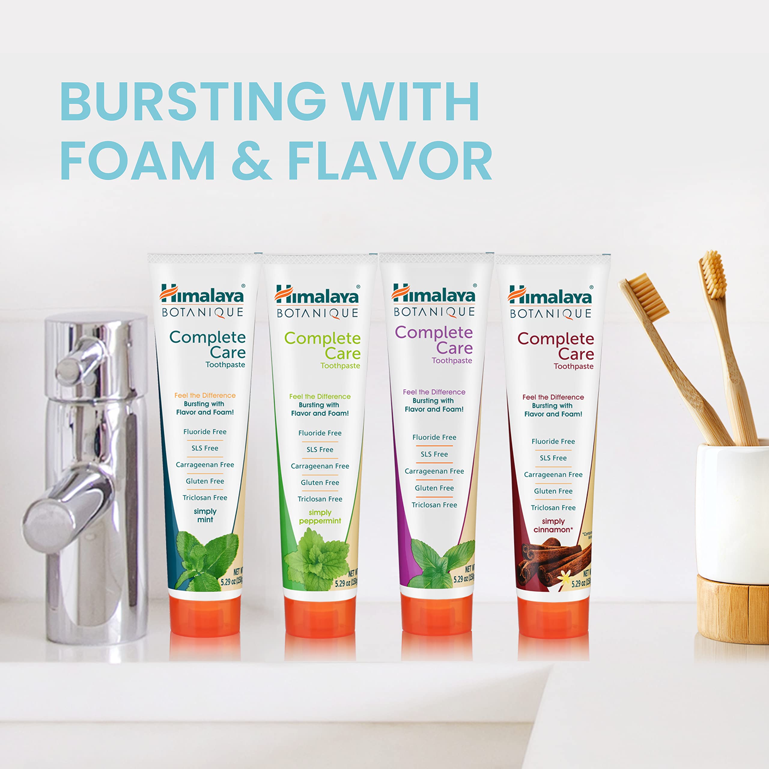 Himalaya Botanique Herbal Toothpaste Variety 4-Pack 5.29oz