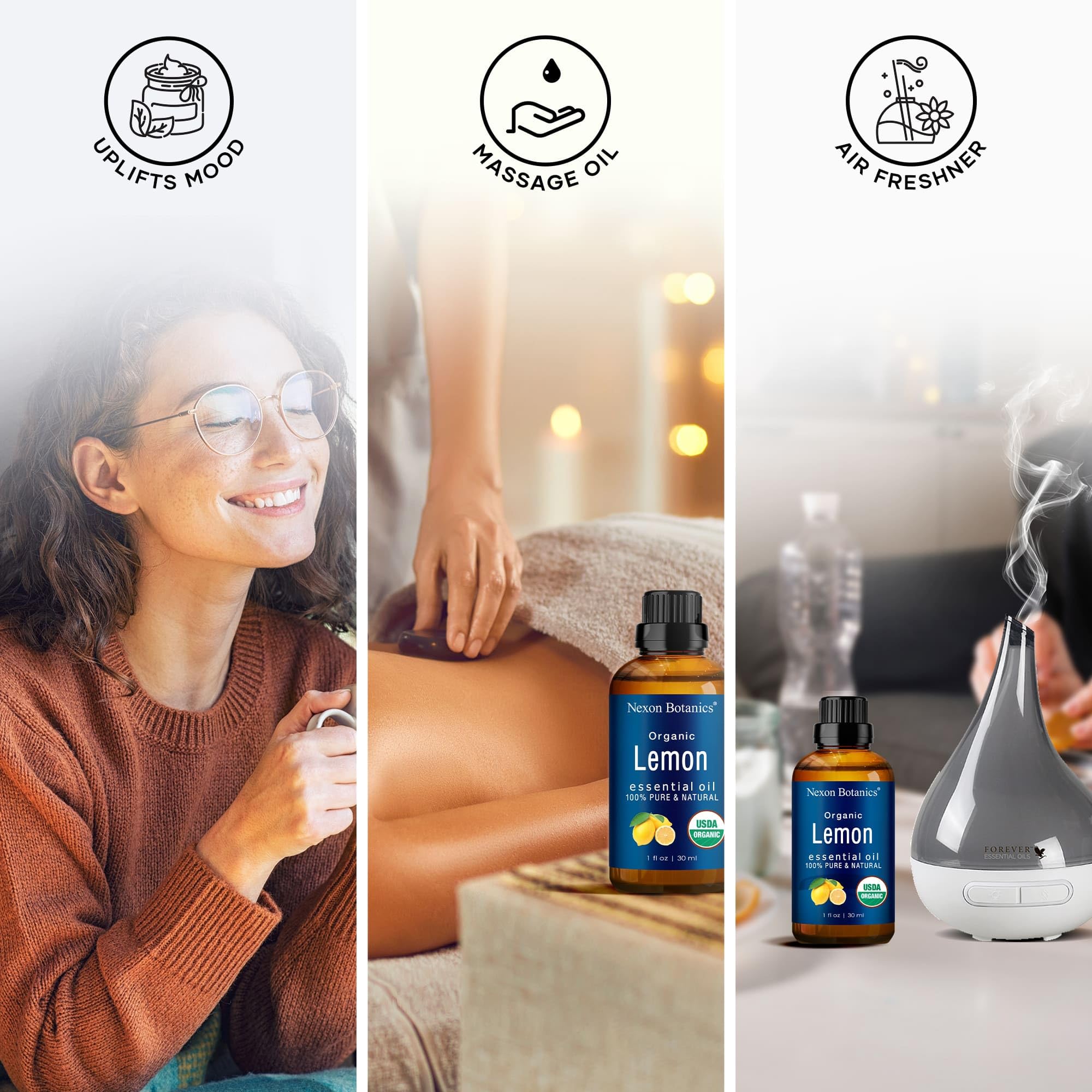 Nexon Botanics Organic Lemon Essential Oil 30ml Pure