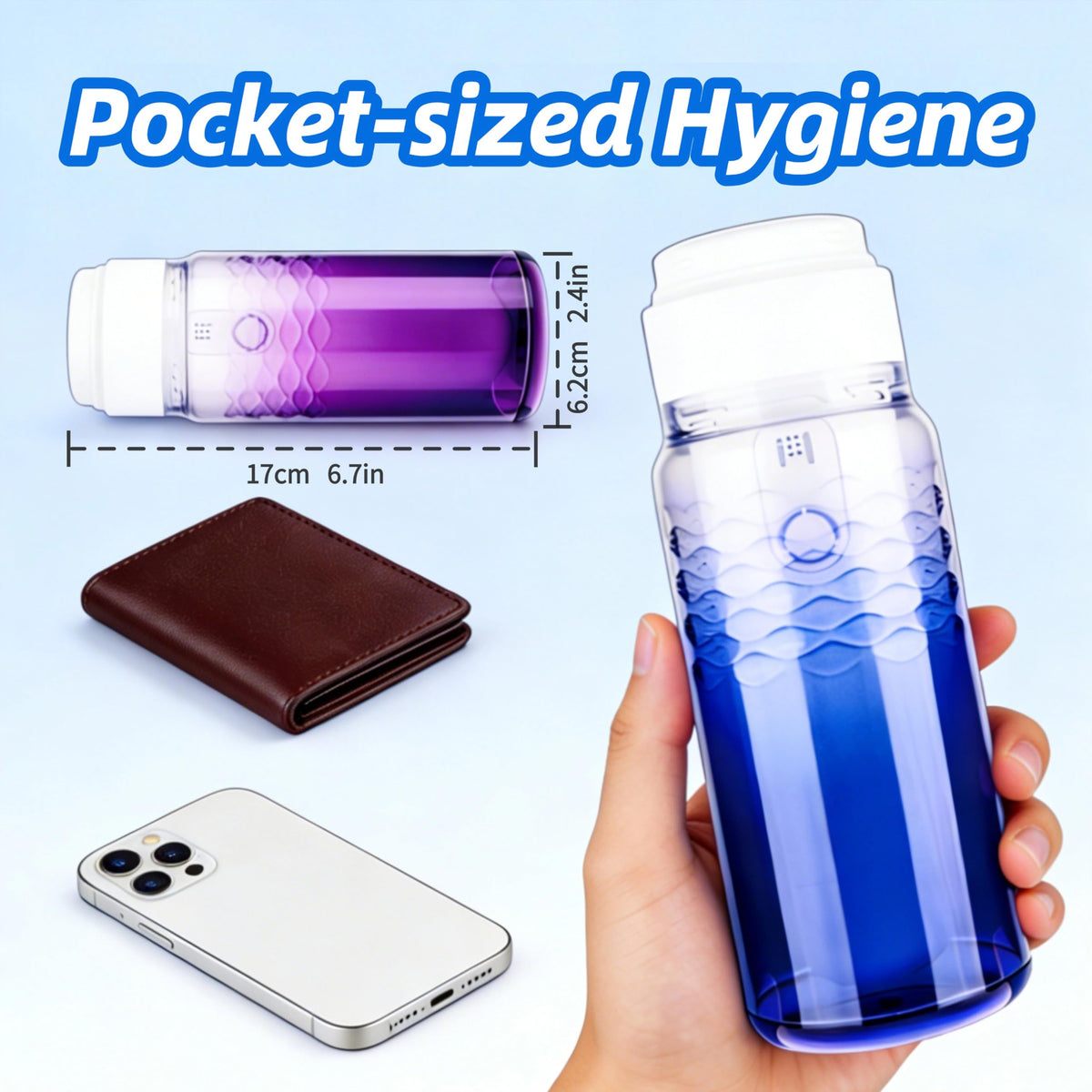 limelet Portable Bidet for Travel & Postpartum Care - 320ML Handheld Peri Bottle with 3 Pressure Settings & 800mAh Batte