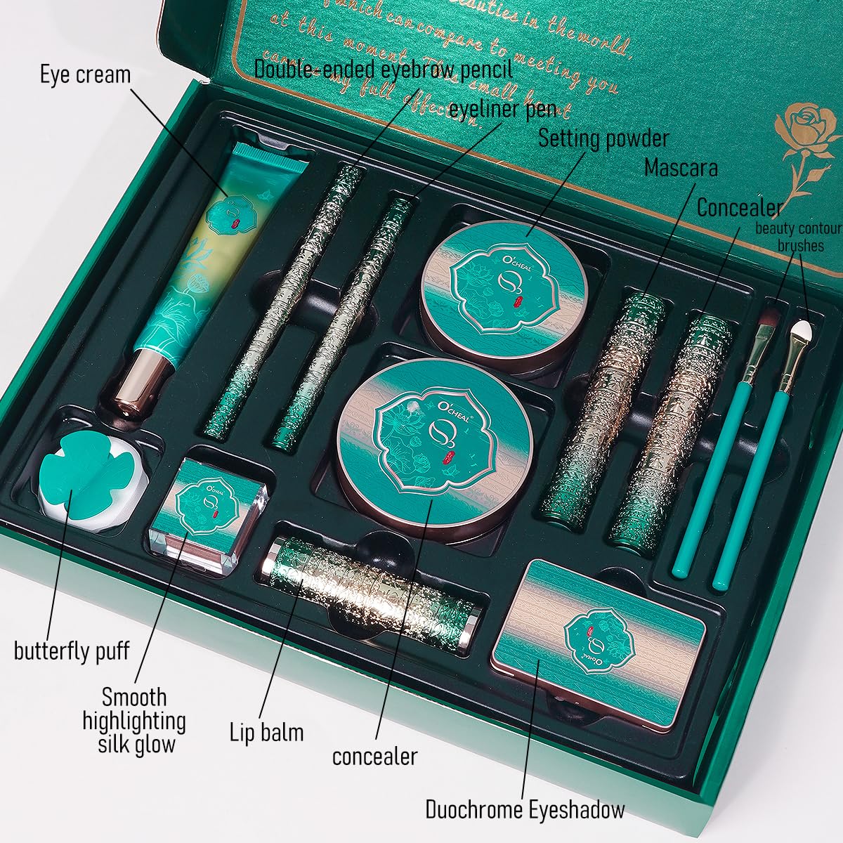 O'CHEAL O’CHEAL 13 Piece Makeup Gift Set, Beauty Kit – alternate angle