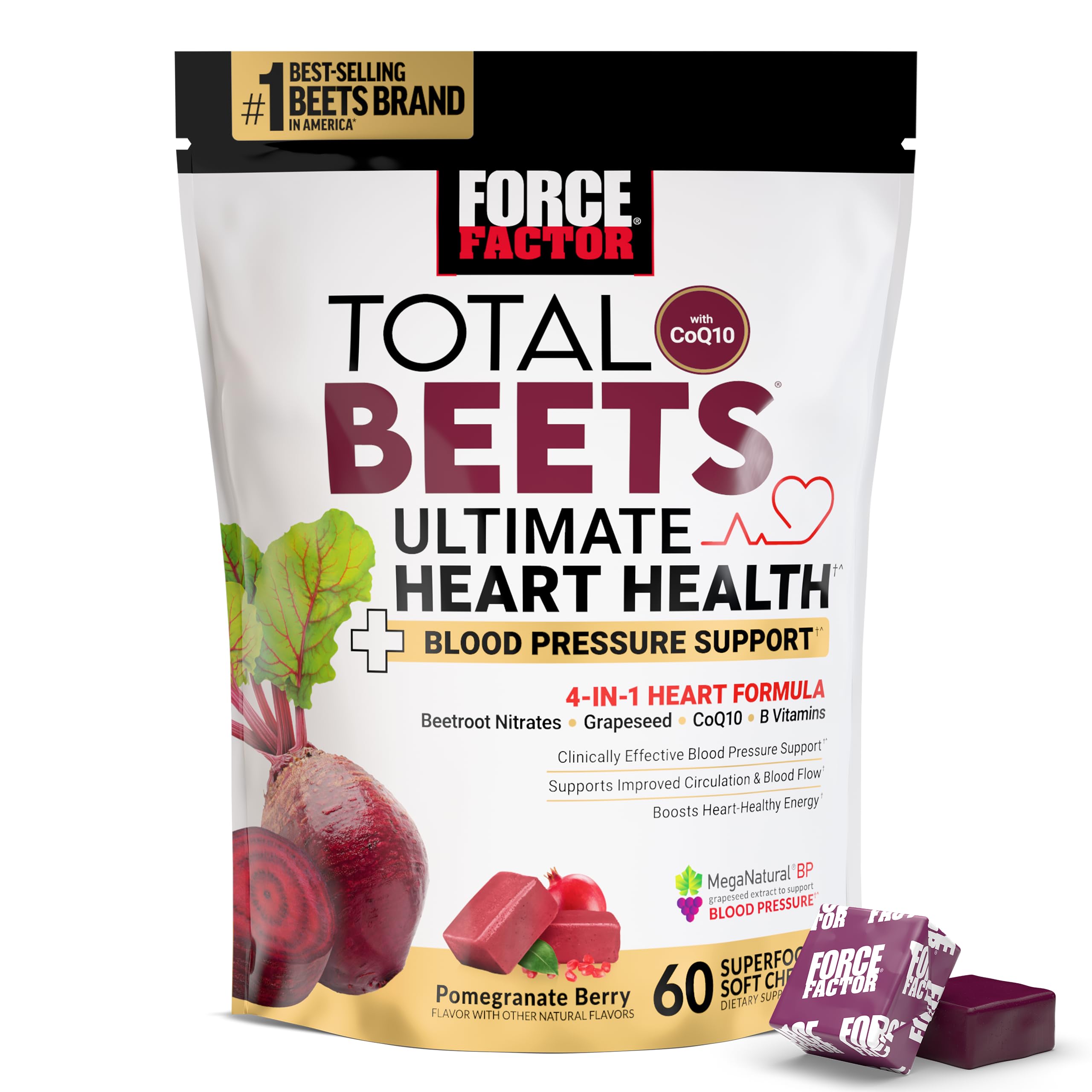 Force Factor Total Beets Ultimate Heart Health for Blood Pressure Support