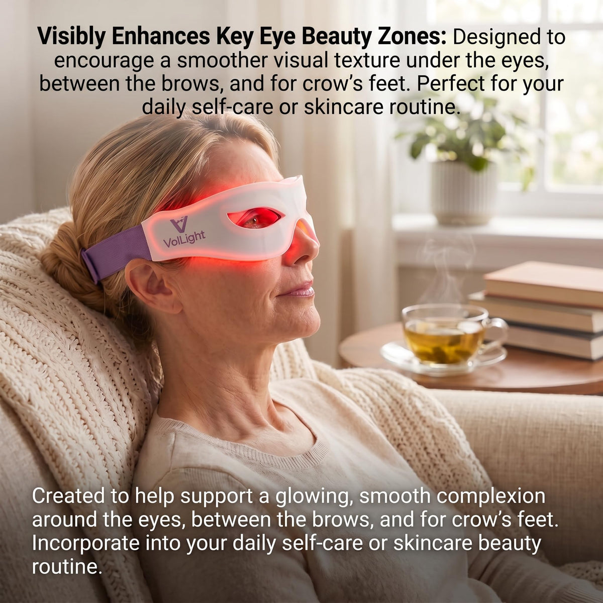 LED Eye Mask 4 Color Spectrum Light Therapy Mask - AuthHair Official Imagery - 2
