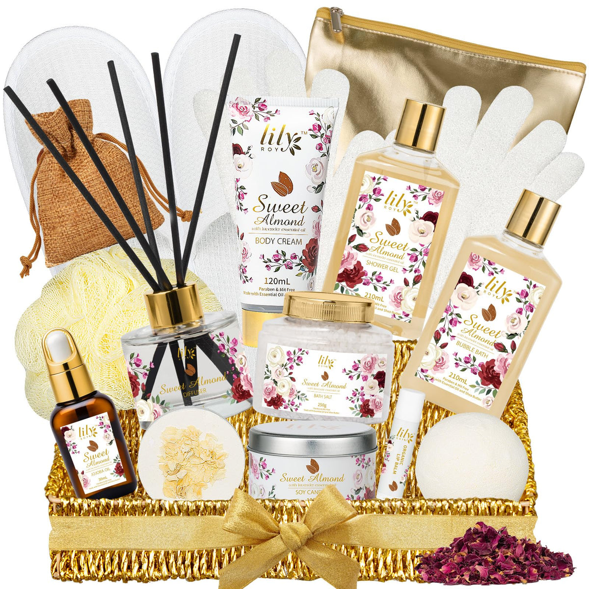 17Pcs Spa Gifts Bath Set Moisturizing Spa Gift Baskets for - LILY ROY Official Imagery - 2