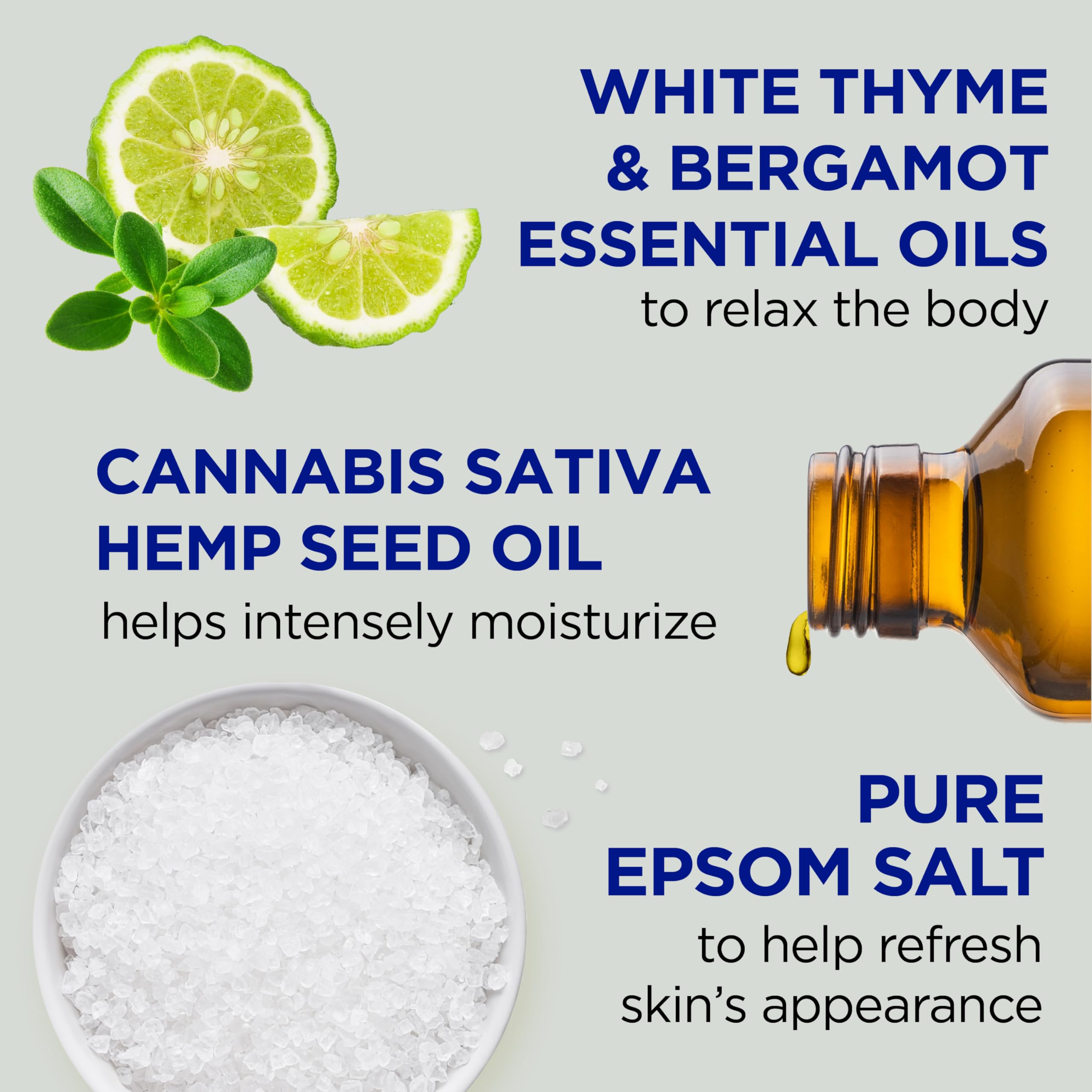 Dr Teal's Body Wash with Pure Epsom Salt, Cannabis Sativa Hemp Seed Oil, 24 fl oz (Pack of 4)