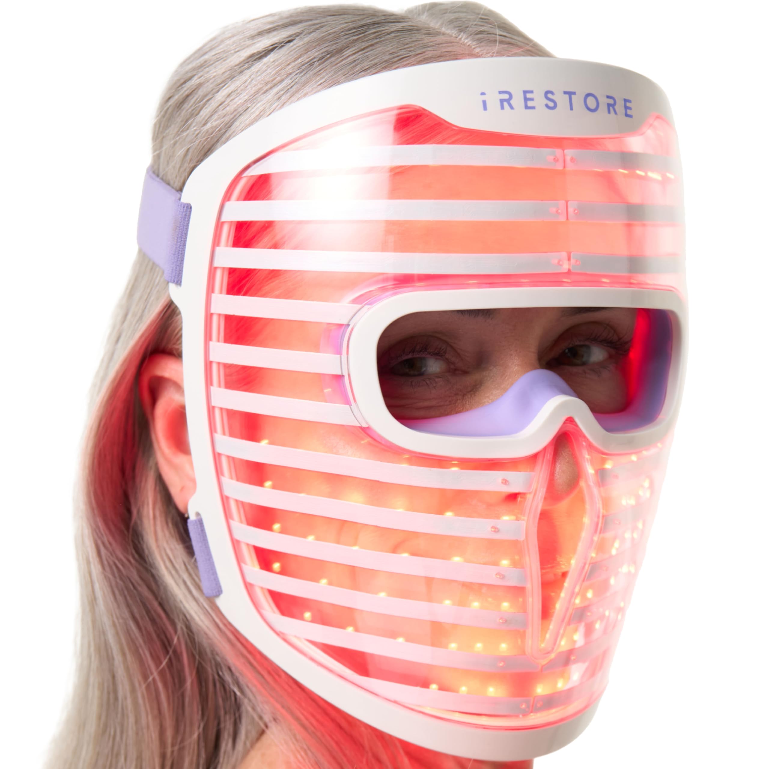 iRestore LED Face Mask for Youthful Skin, Red Light Therapy for - Product Imagery