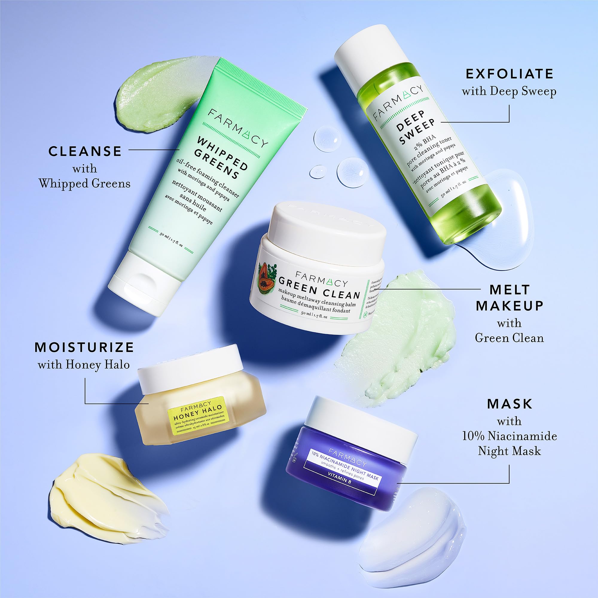 Farmacy Niacinamide Overnight Face Mask for pore refining, with blueberry seed oil and panthenol, promoting soft, supple skin.