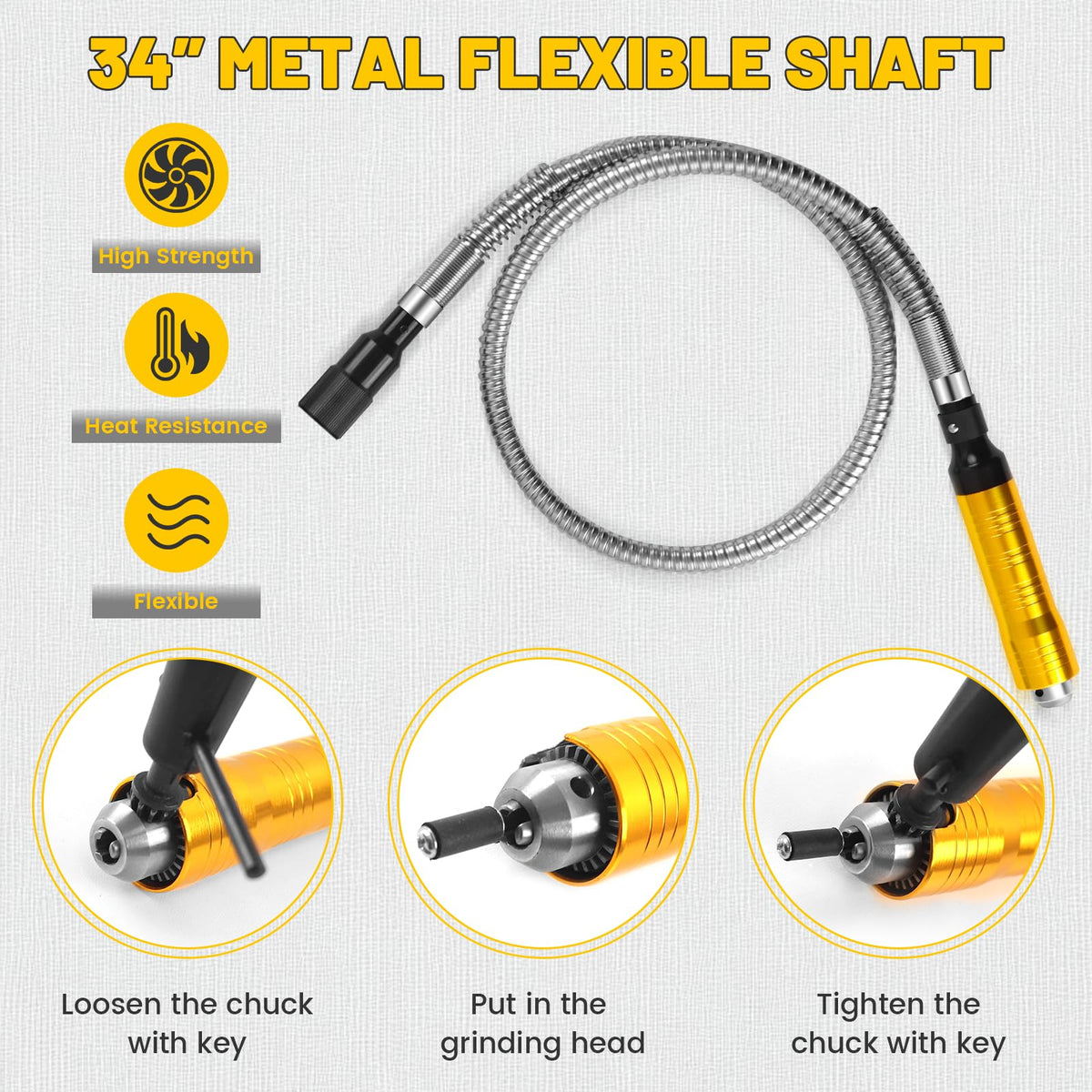 1200W 30000RPM Rotary Tool Electric Flex Shaft Rotary Tool - Enkreefi Official Imagery - 5