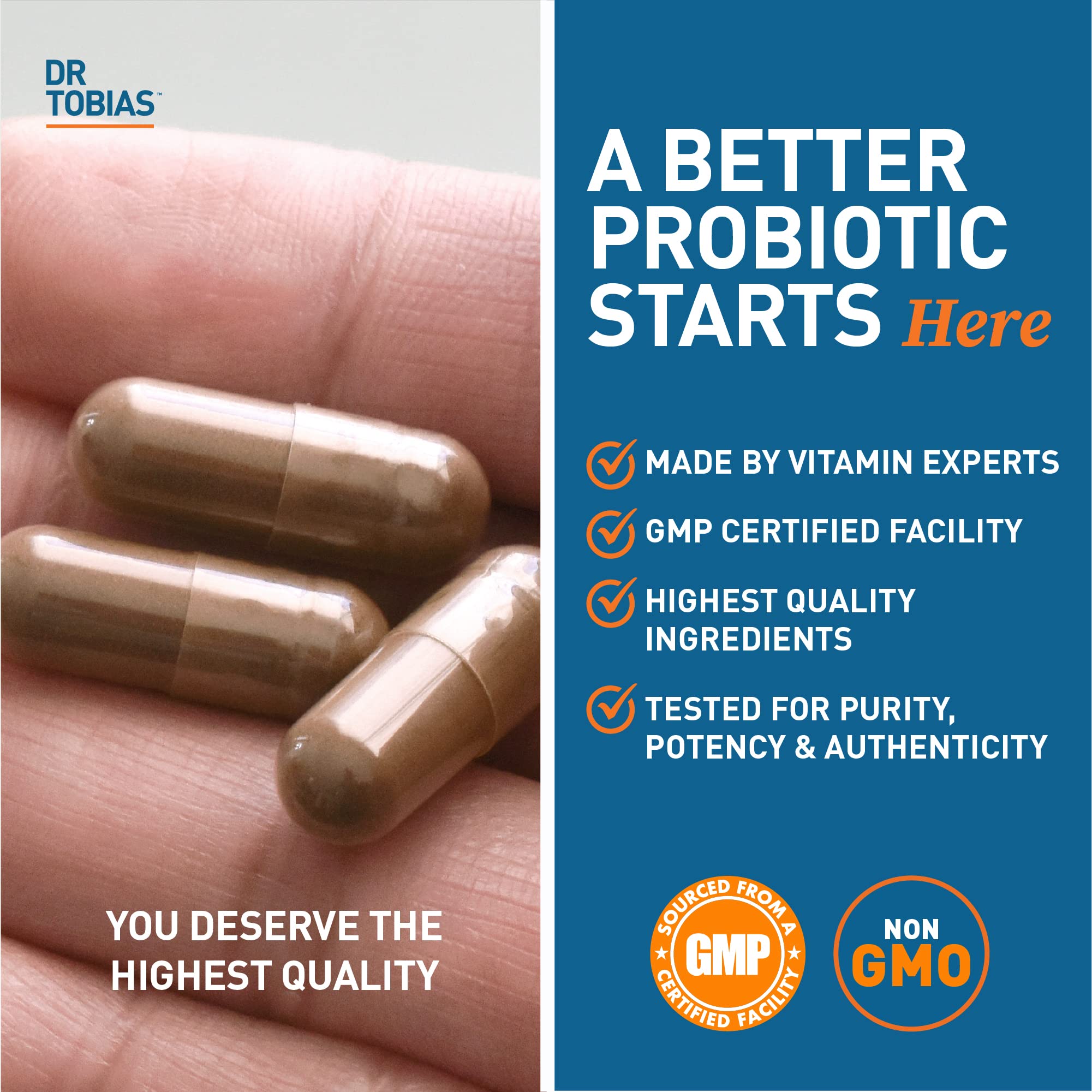Dr. Tobias Probiotics 30 Billion CFU 30 Capsules | Gut Health Support