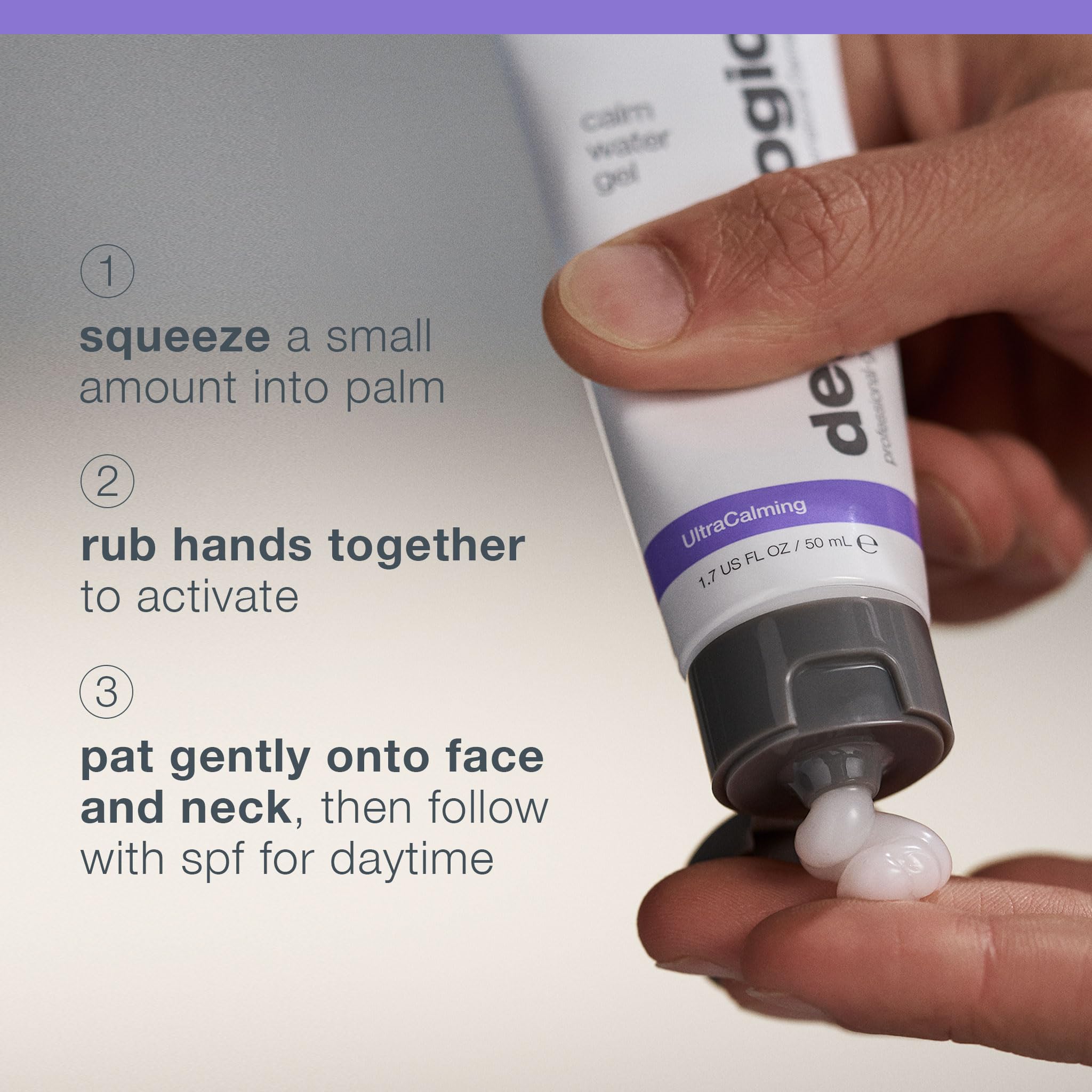 Dermalogica Calm Water Gel moisturizer in 1.7oz container, designed for sensitive skin with a lightweight, hydrating formula.
