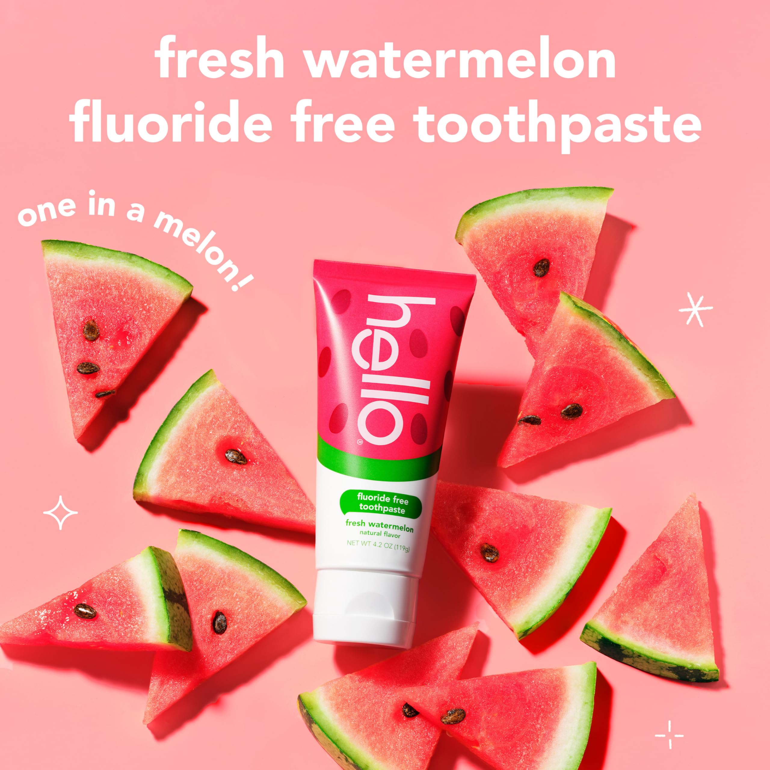 hello Kids Fluoride Free Toothpaste Watermelon 3-Pack