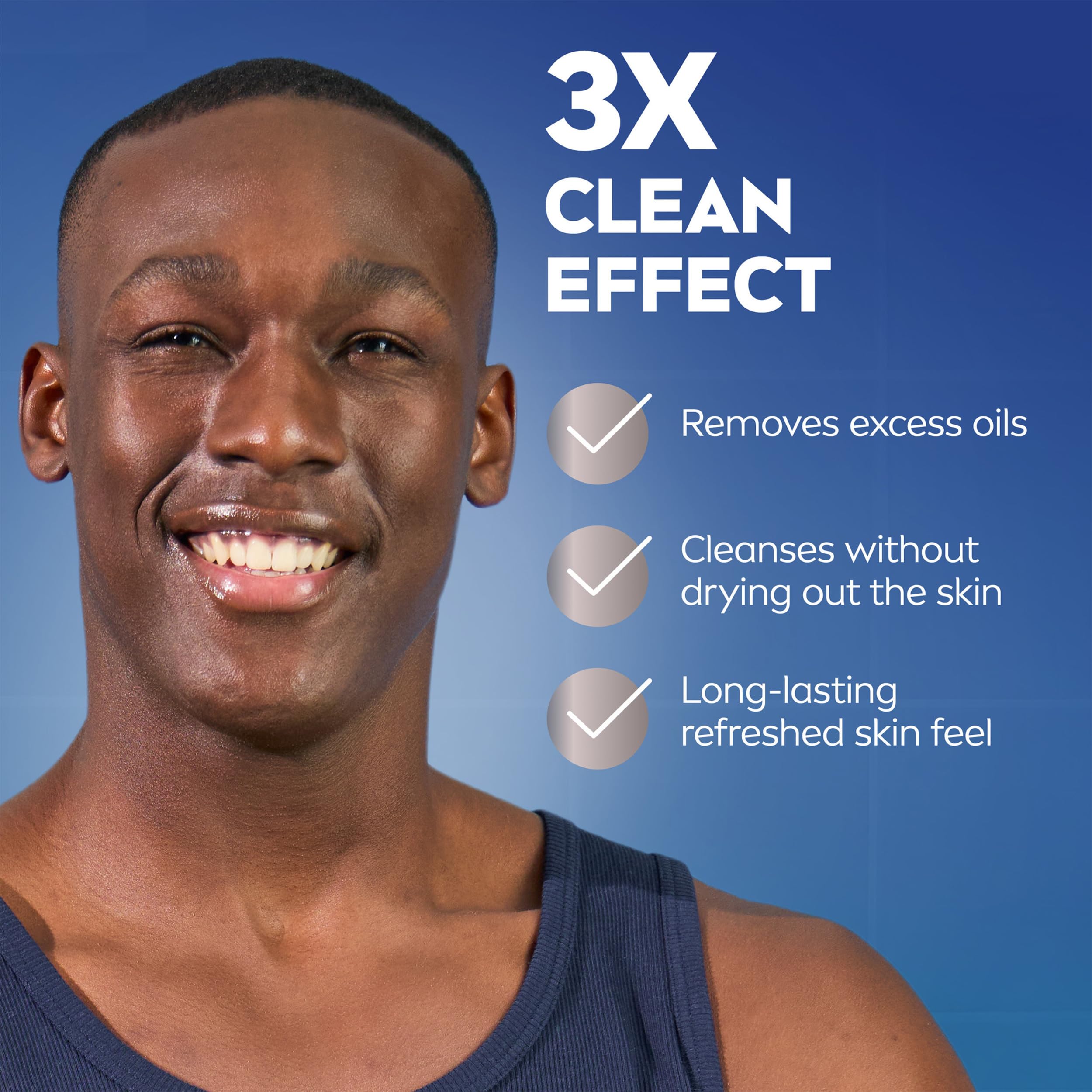 NIVEA MEN Maximum Hydration Face Lotion with SPF 15 sunscreen, 4 bottles of 2.5 fl oz each, for facial sun protection and hydration.