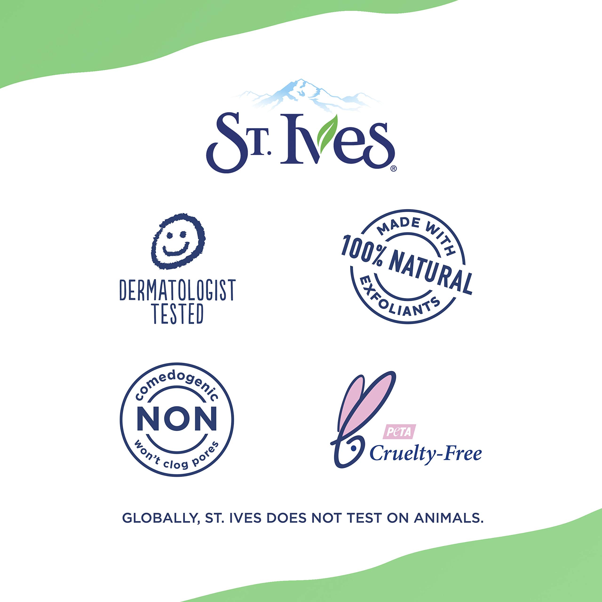 St. Ives Blackhead Clearing Face Scrub with green tea and bamboo, showing the 6 oz tube with exfoliating texture.