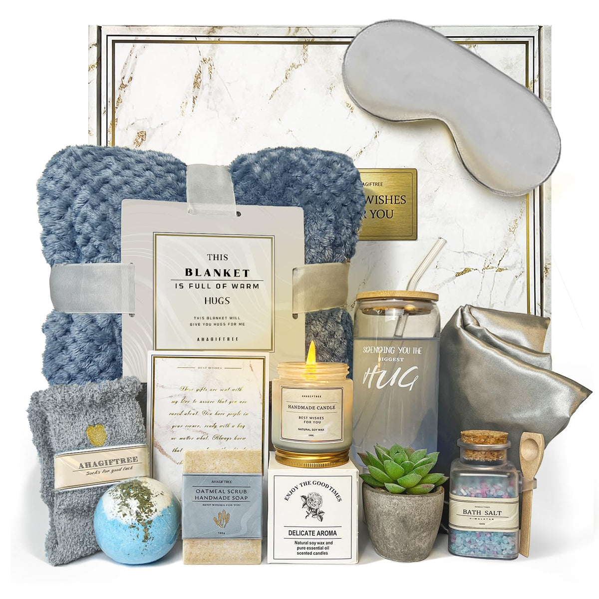 Get Well Soon Gift Baskets For Women 12PC Get Well Gifts for - AHAGIFTREE Official Imagery - 1